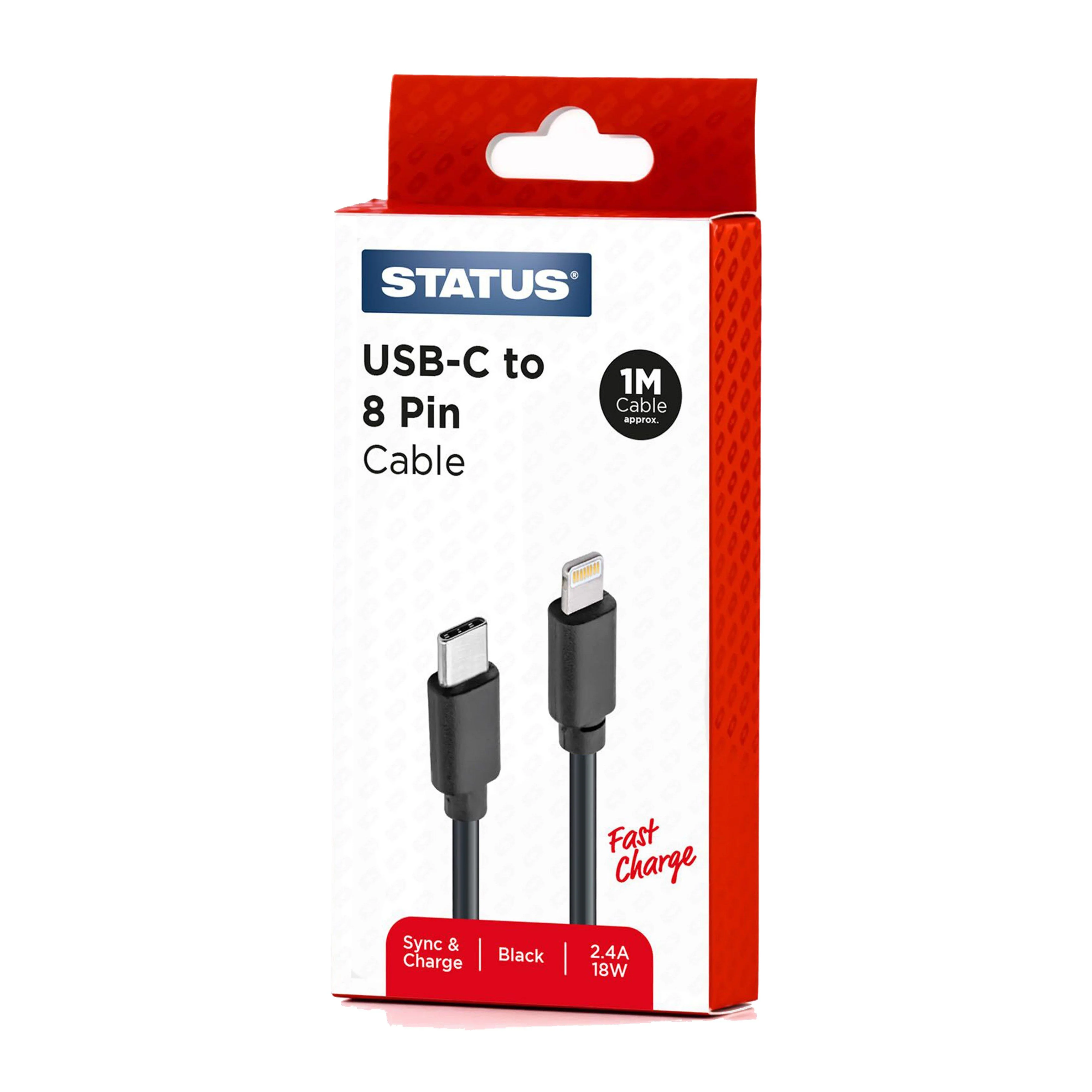 USB-A to 8 Pin Cable 1m - Image 2