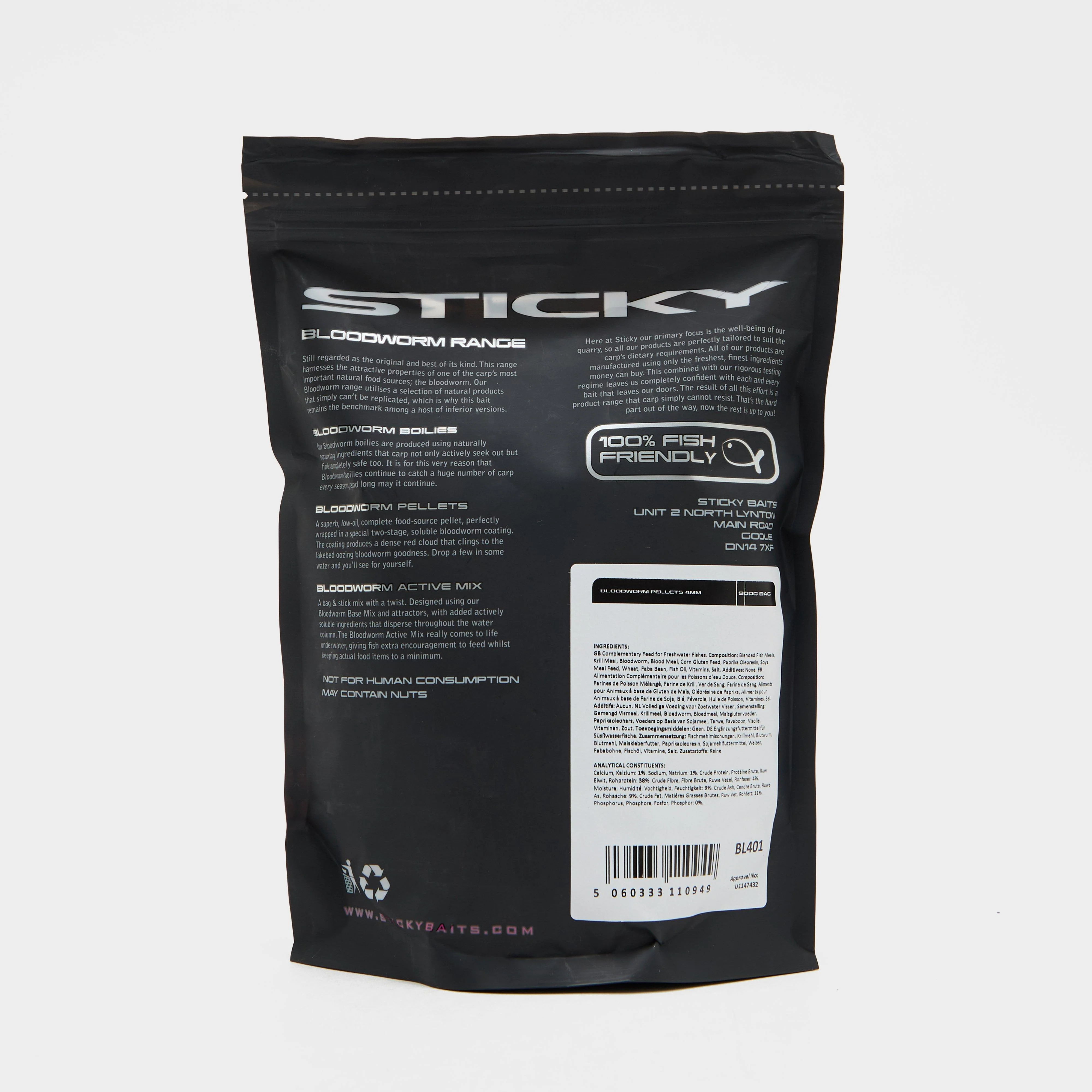 Bloodworm Pellets - 4mm, 900g - Image 2