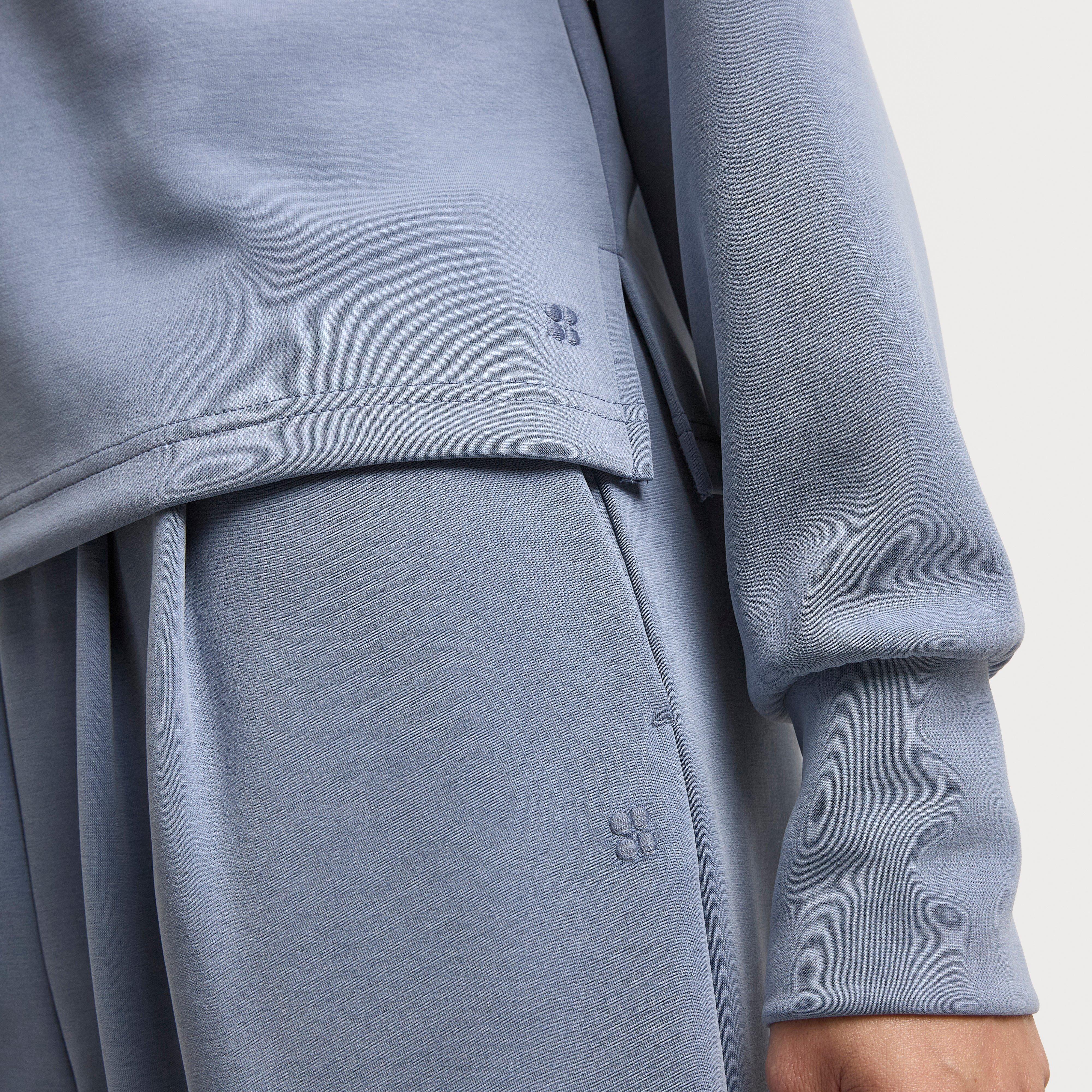 Women's Sand Wash Half Zip Crop Sweatshirt - Image 3