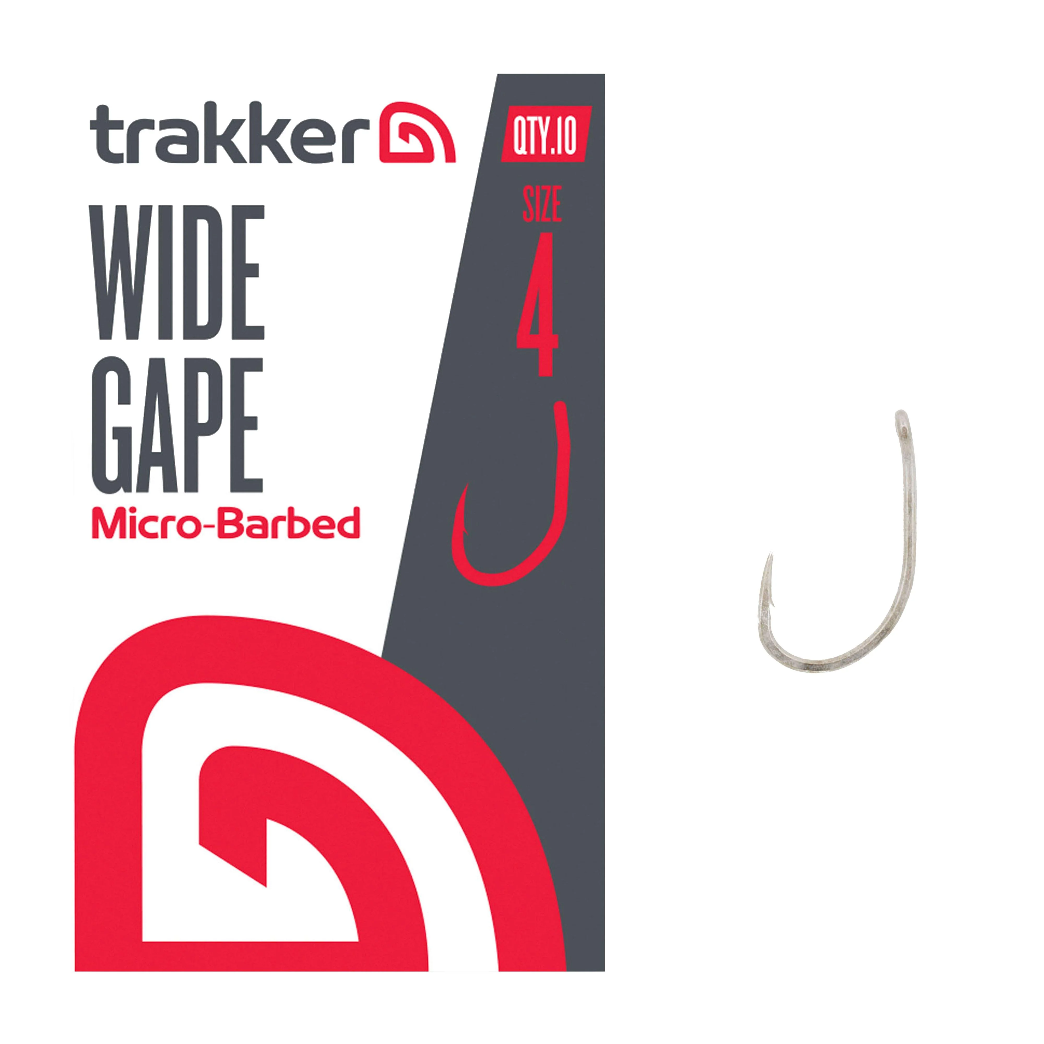 Wide Gape Barbed Hooks Size 4 - Image 2