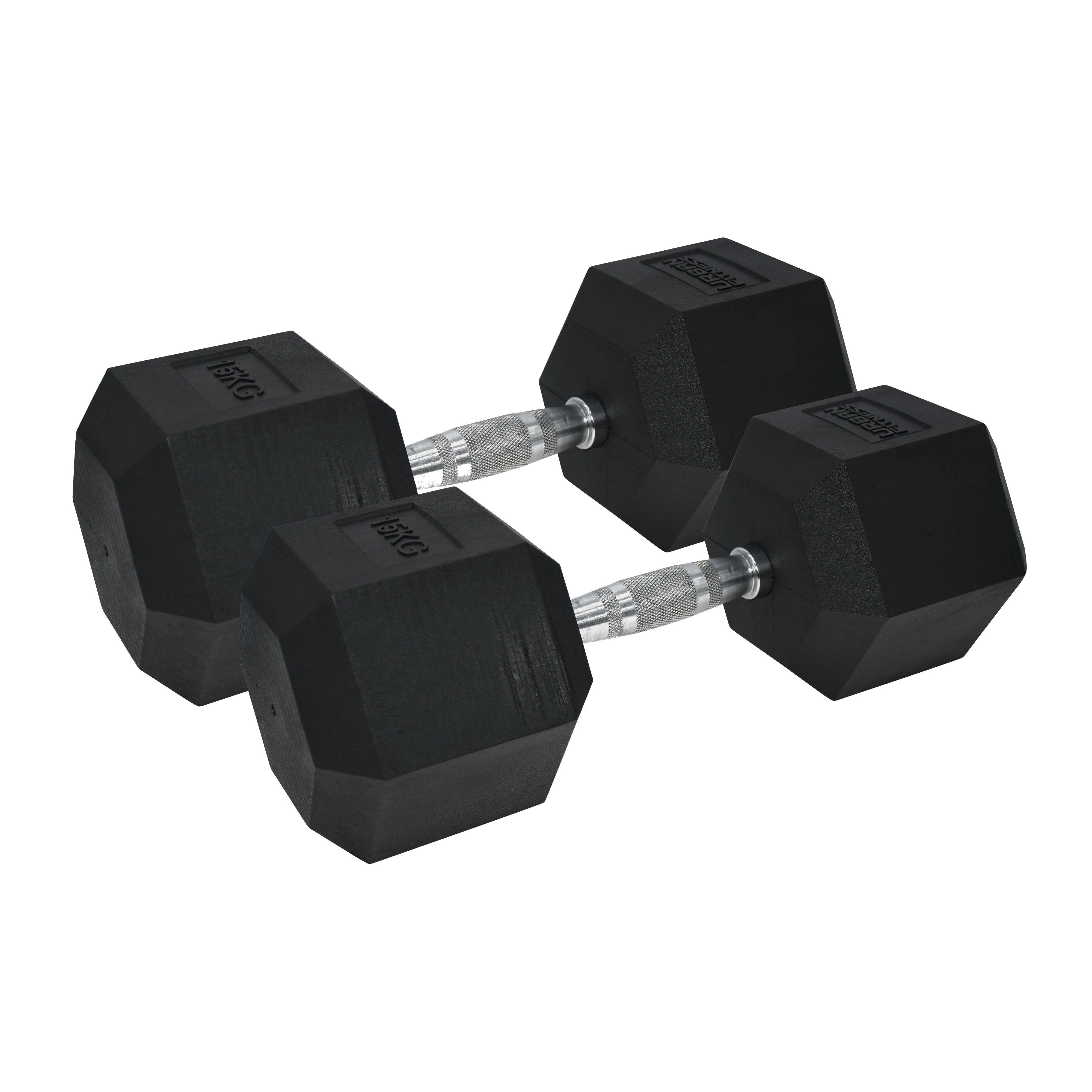 Pro Hex Dumbbells Pair 15kg - Image 2