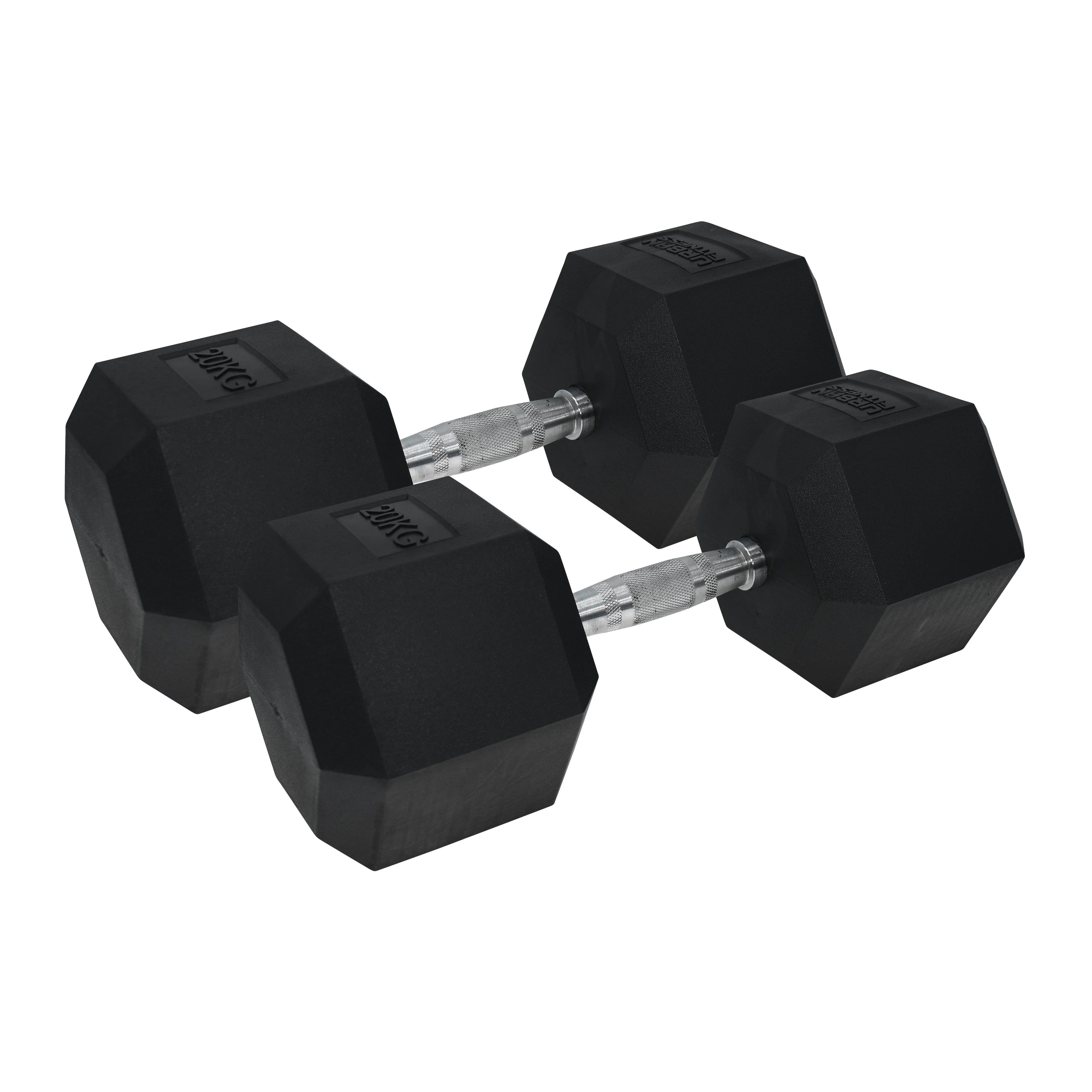 Pro Hex Dumbbells Pair 20kg - Image 2