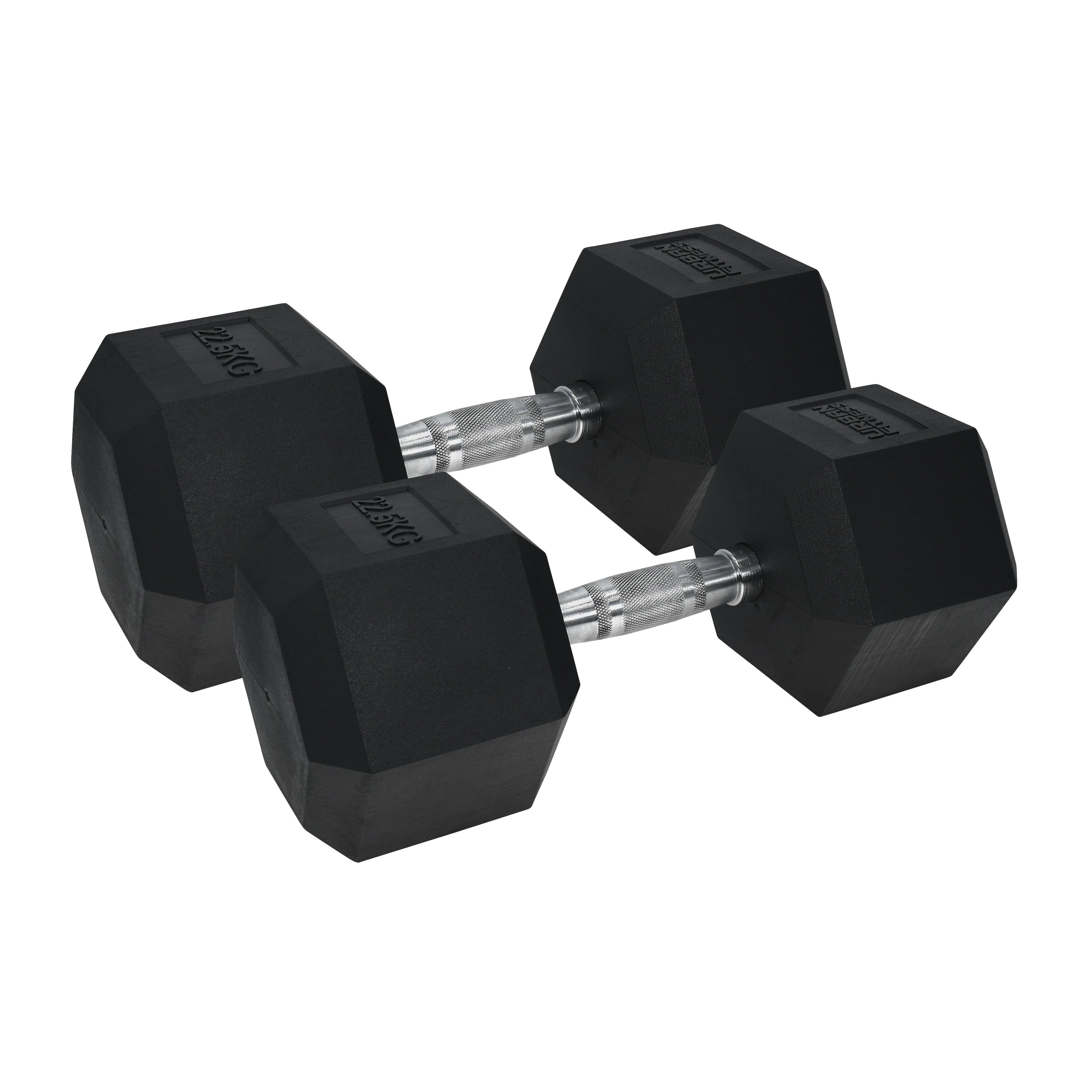 Pro Hex Dumbbells Pair 22.5kg - Image 4