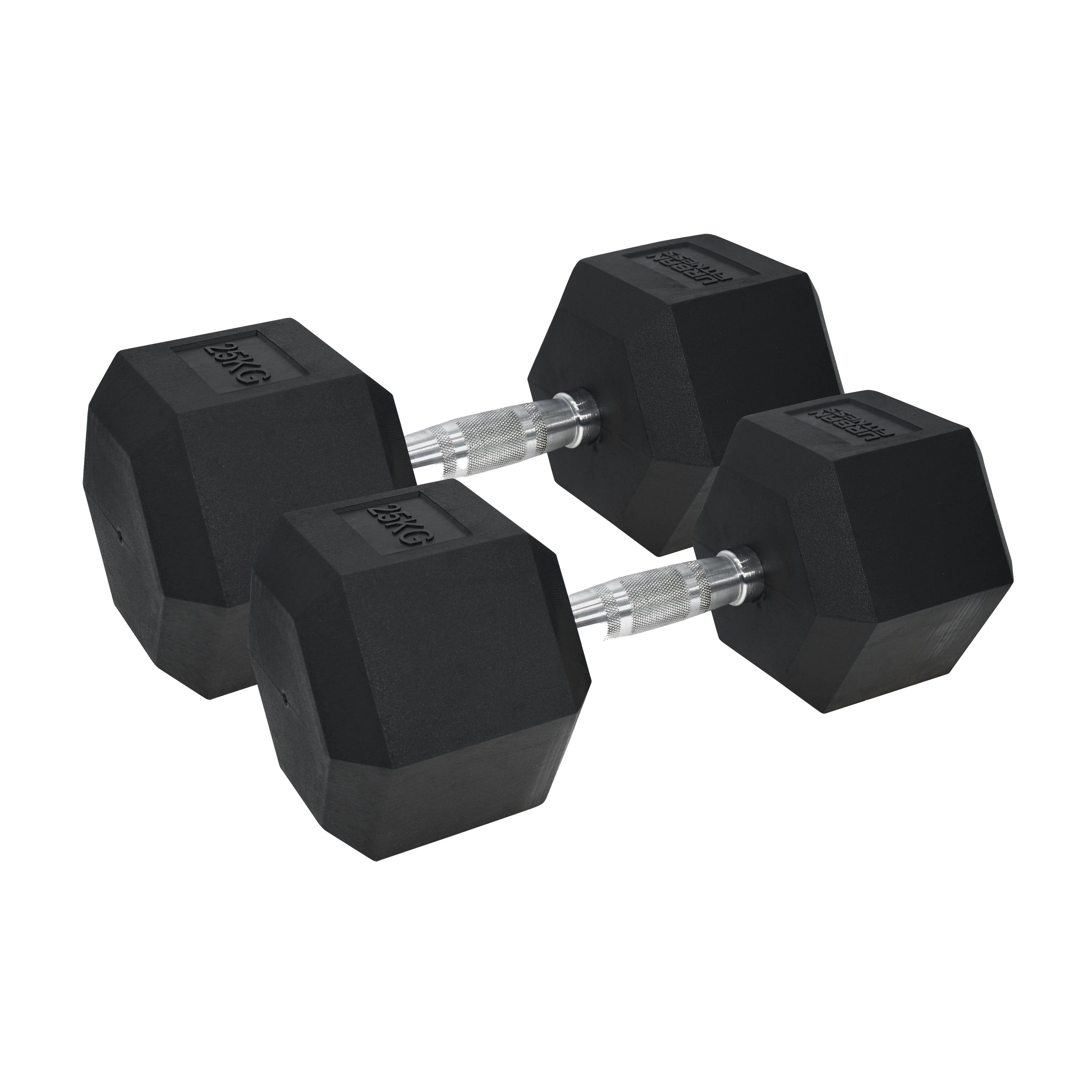 Pro Hex Dumbbells Pair 25kg - Image 3