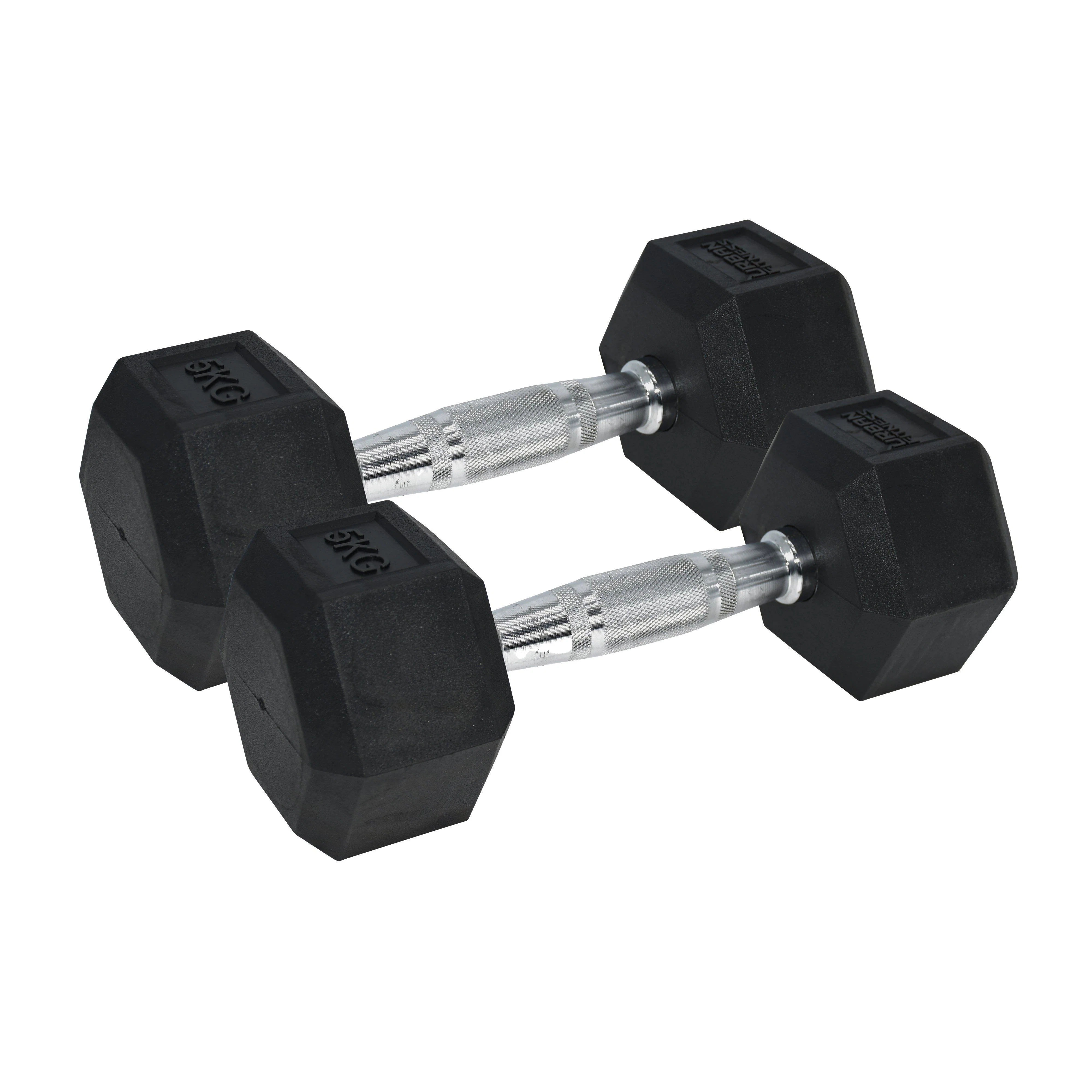 Pro Hex Dumbbells Pair 5kg - Image 4