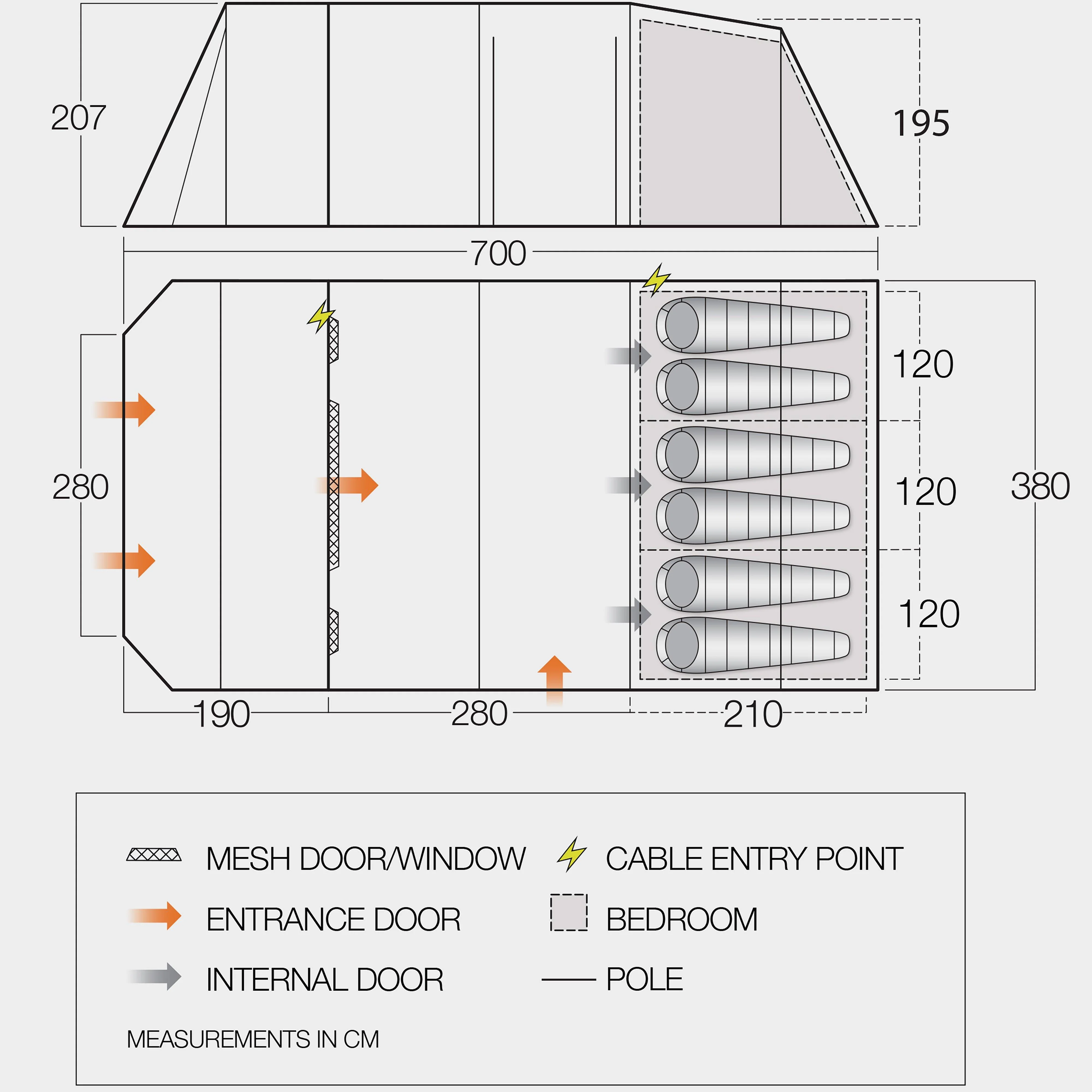 Brecon 600XL Family Tent - Image 2