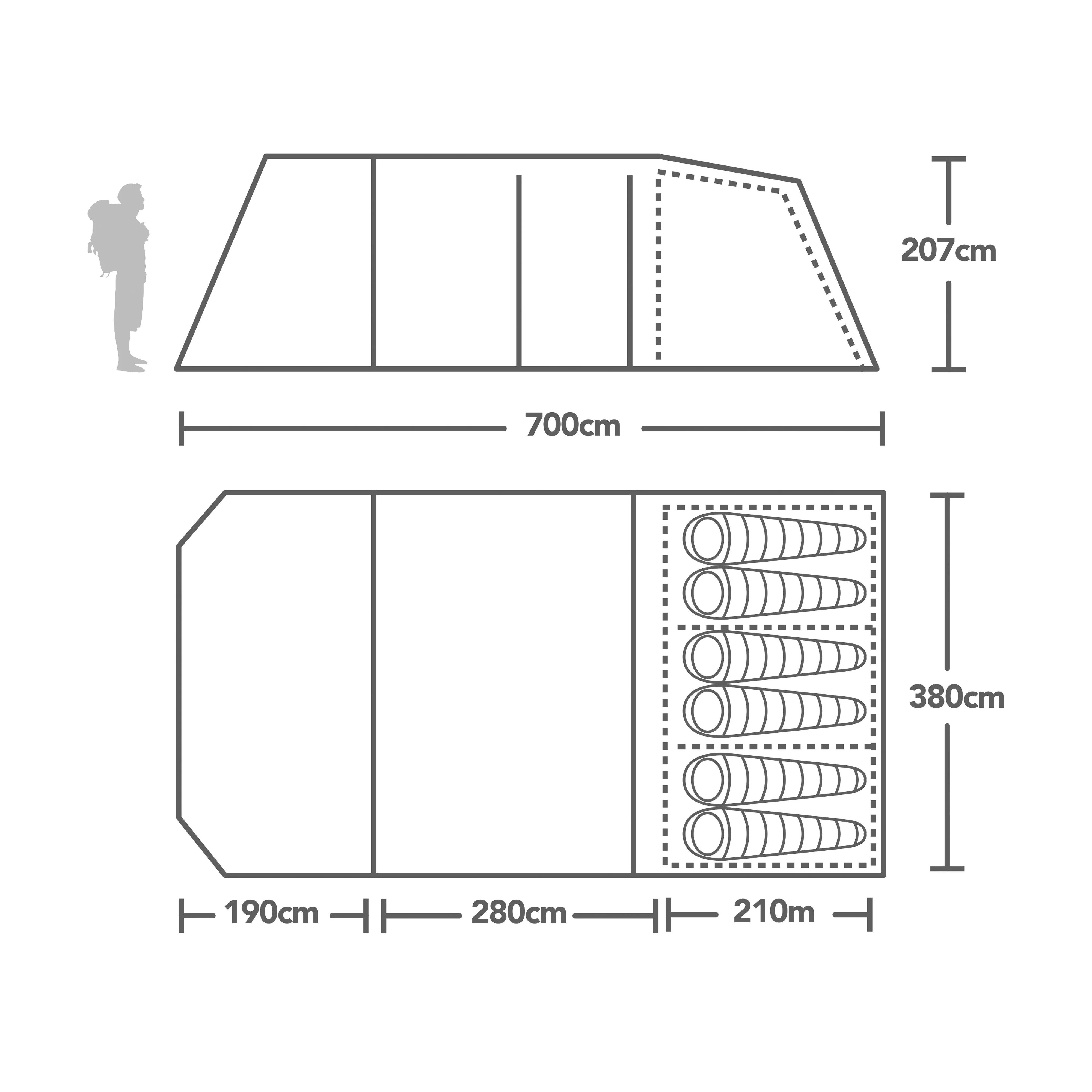Brecon Air 600 XL National Trust Edition Air Tent - Image 2