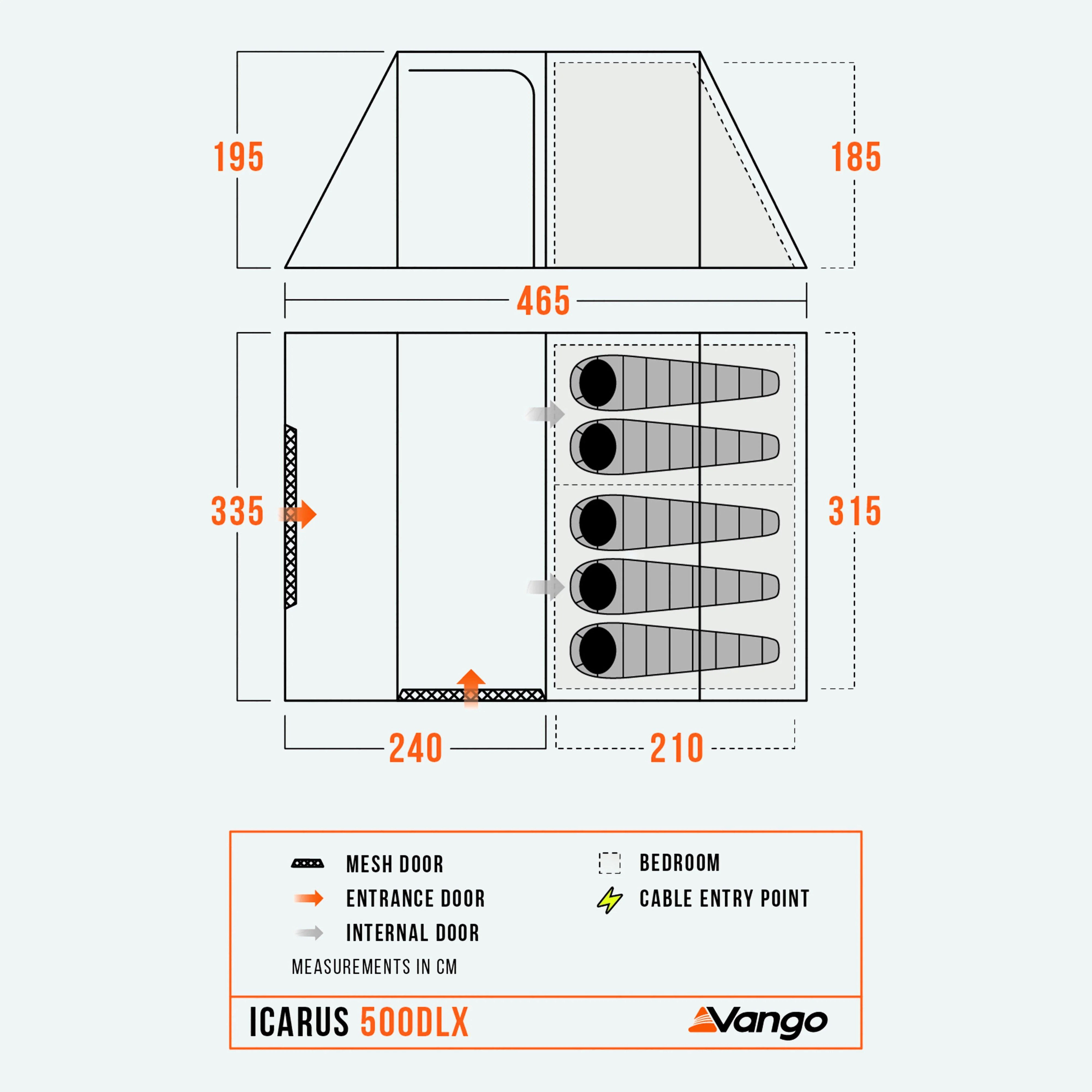Icarus 500 Deluxe Family Tent - Image 2