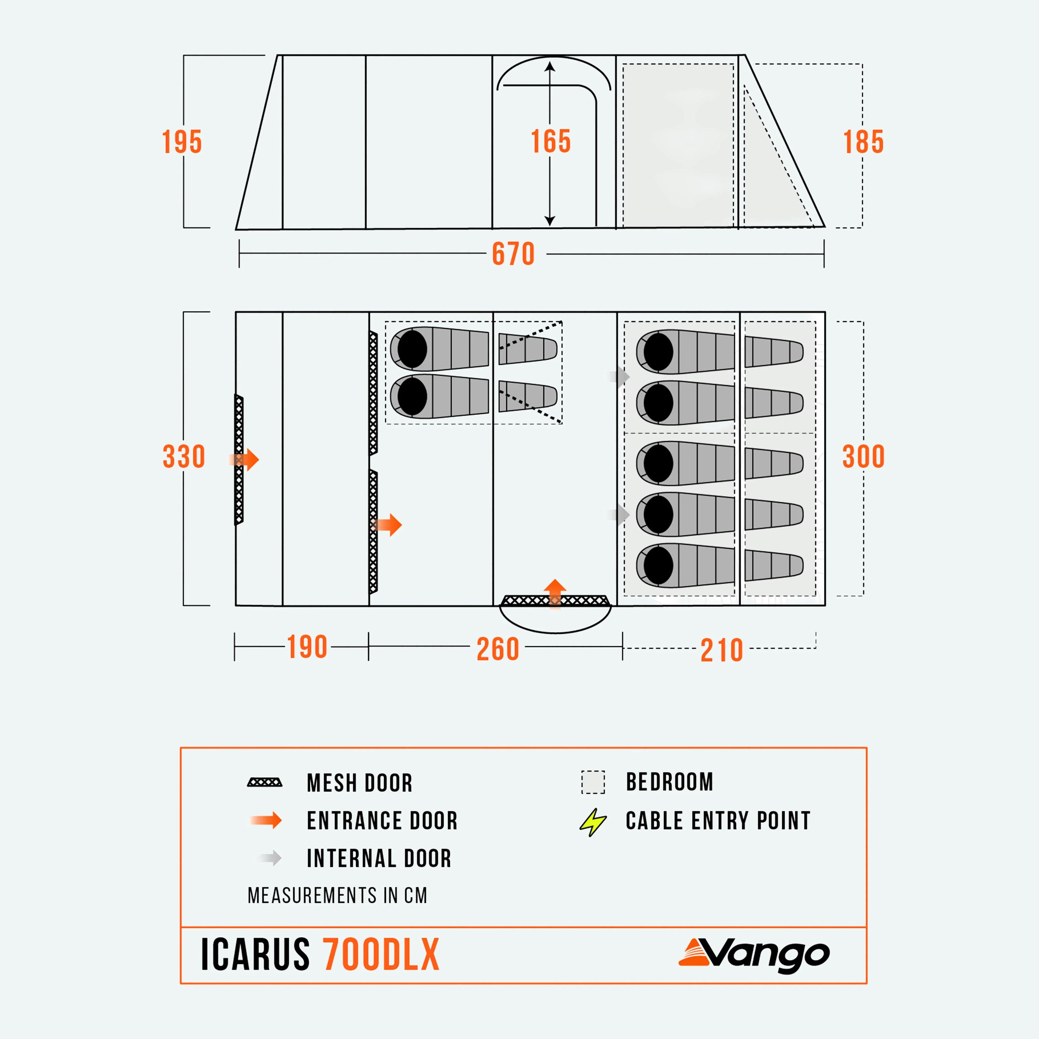 Icarus 700XL Deluxe Family Tent - Image 2