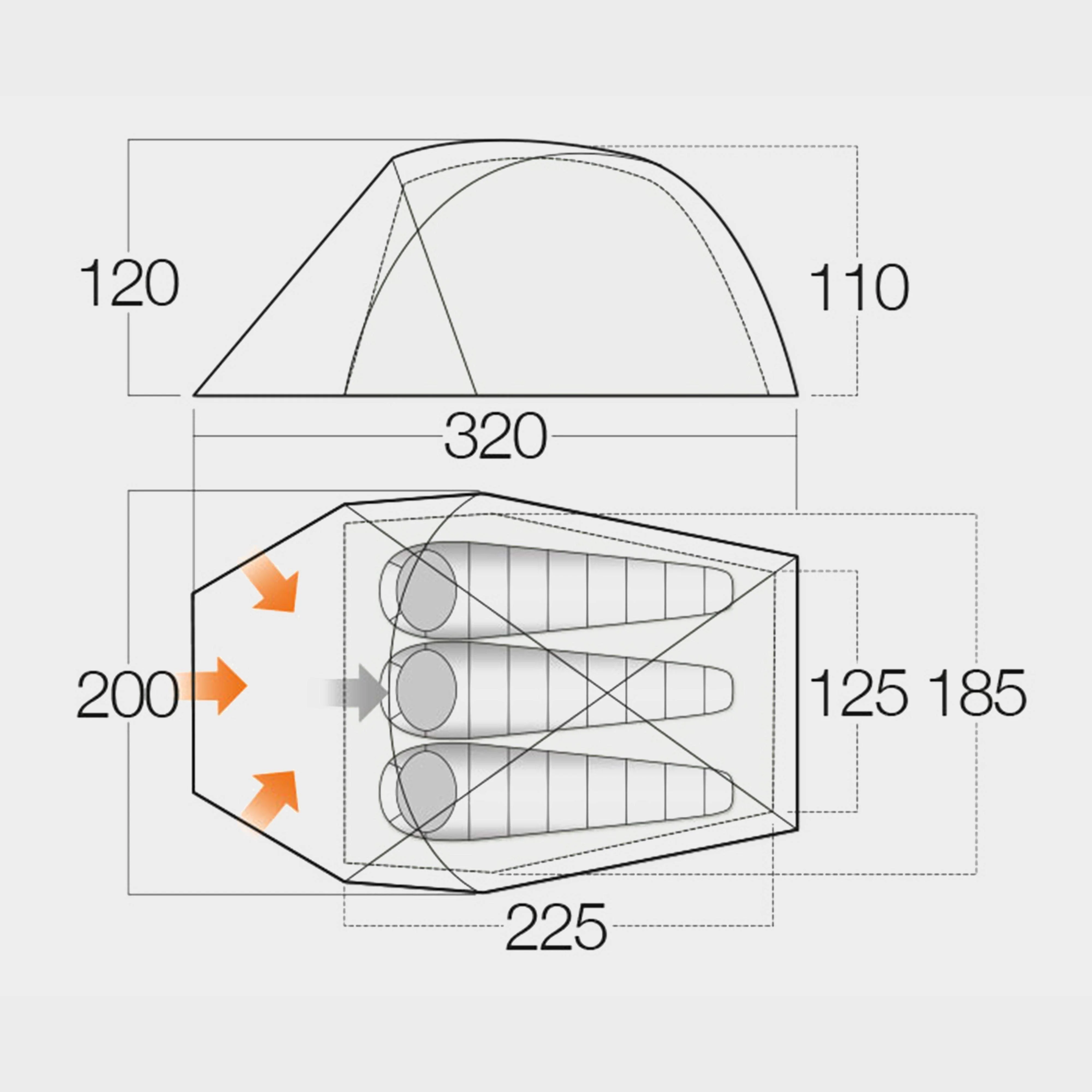 Mirage Pro 300 3 Person Tent - Image 2