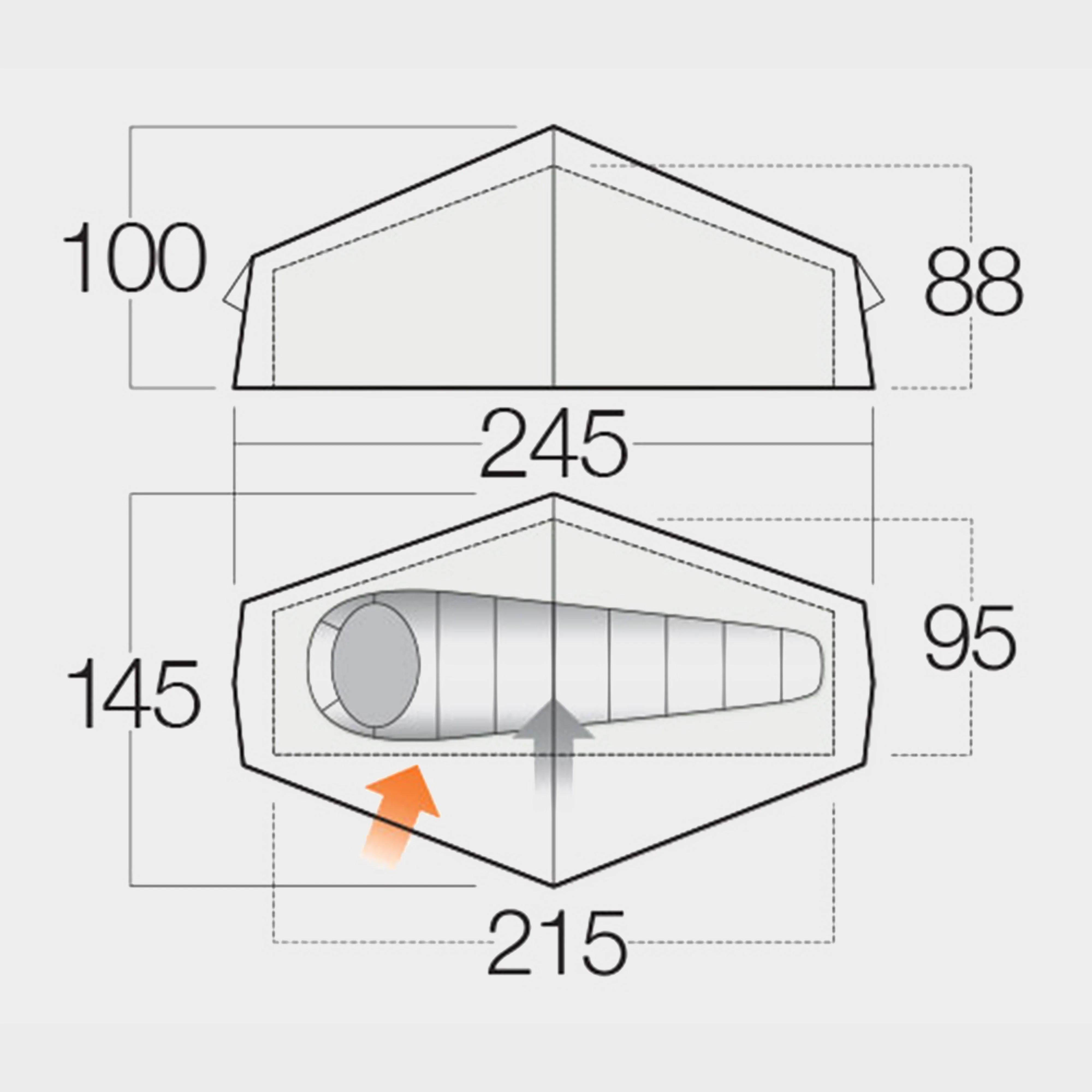 Nevis 100 1 Person Backpacking Tent - Image 2