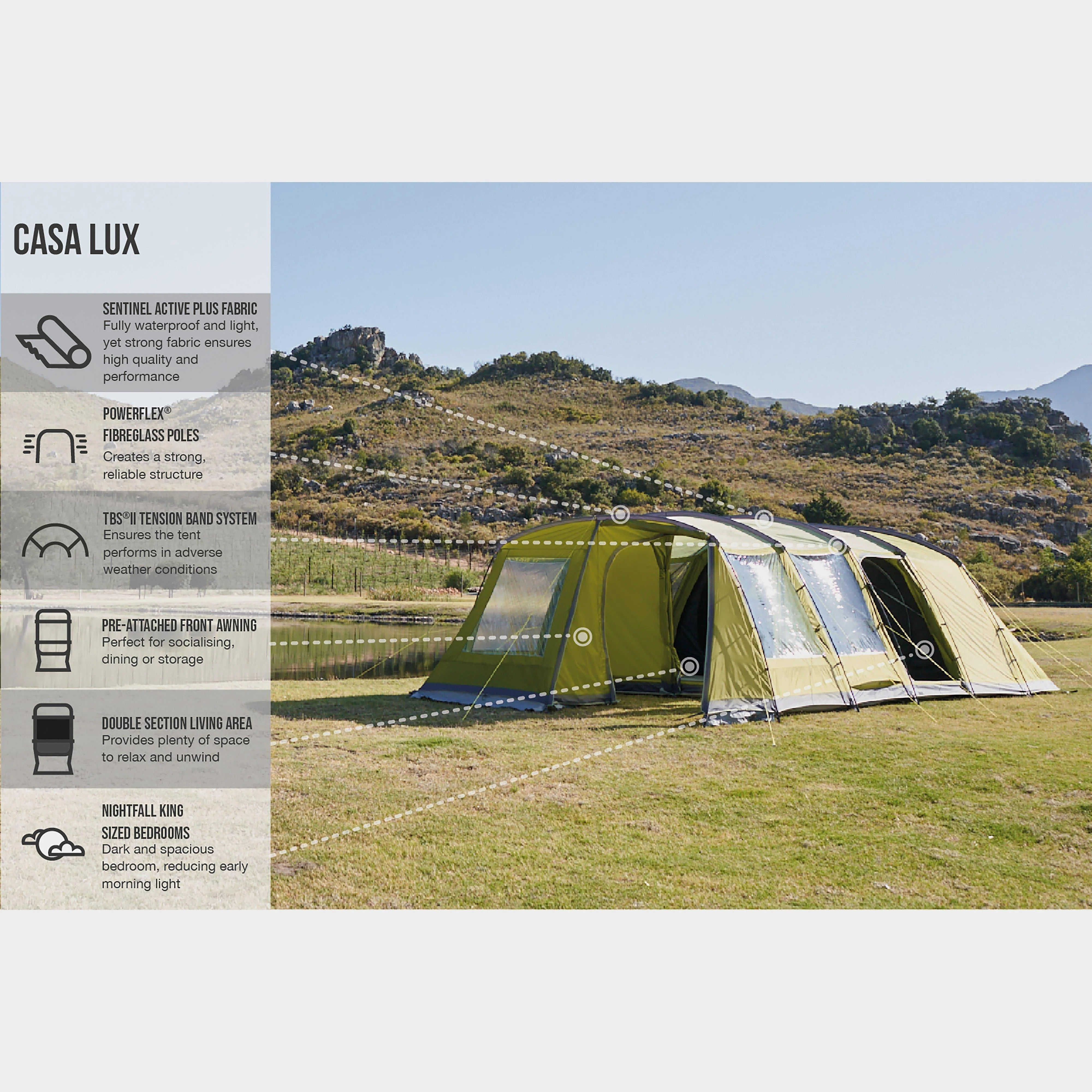 Refurbished Casa Lux 7 Person Family Tent - Image 4
