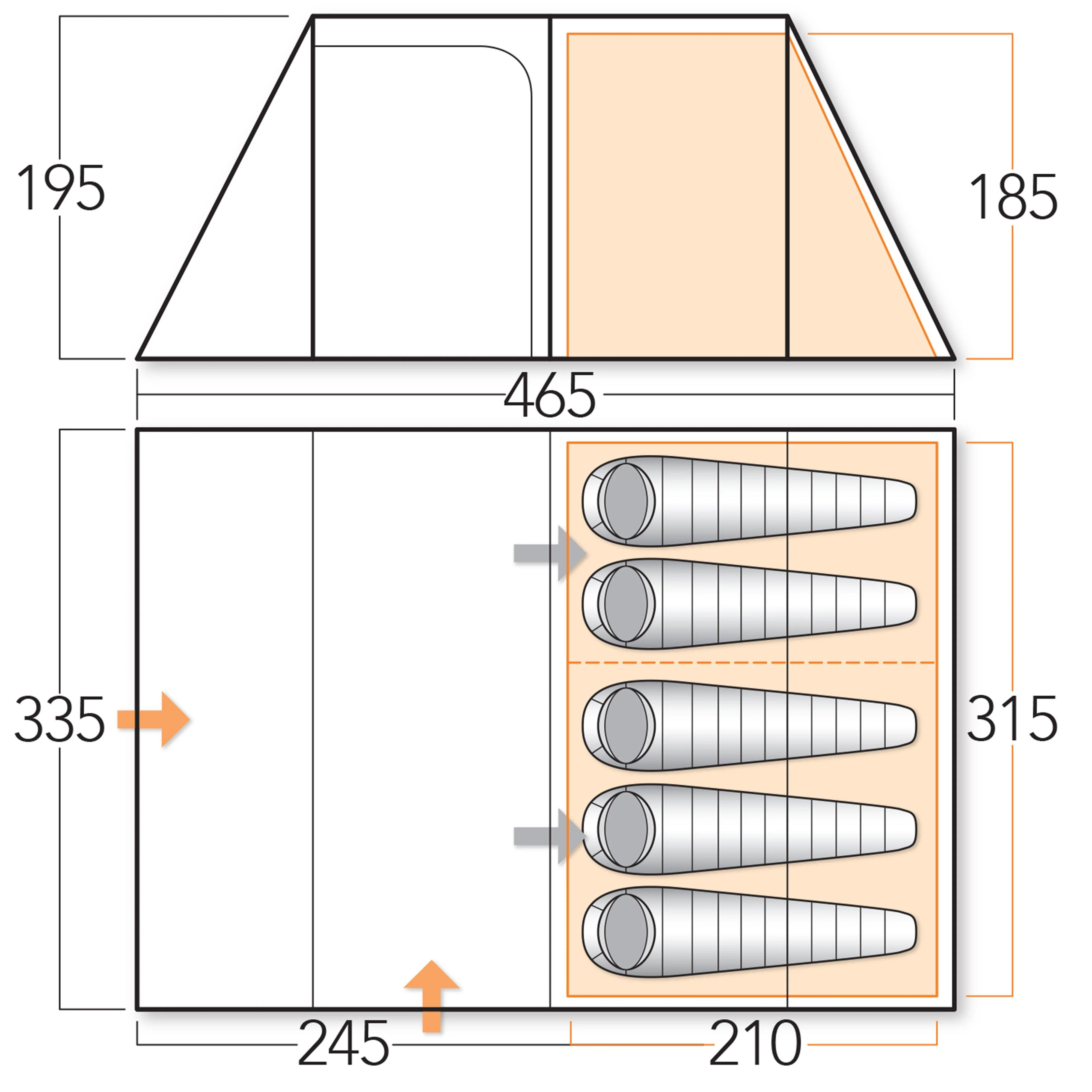 Refurbished Icarus 500 Deluxe Family Tent - Image 2