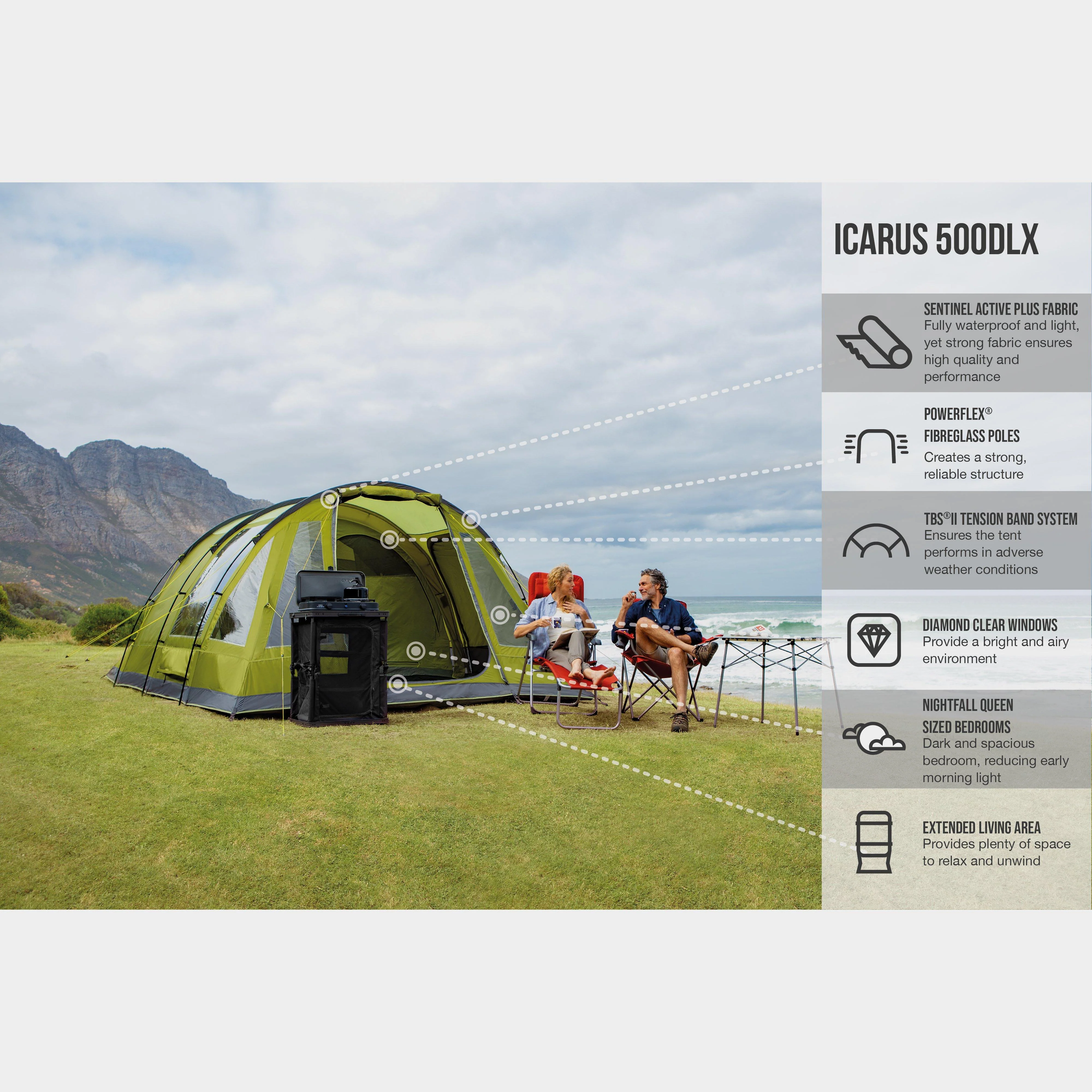 Refurbished Icarus 500 Deluxe Family Tent - Image 4