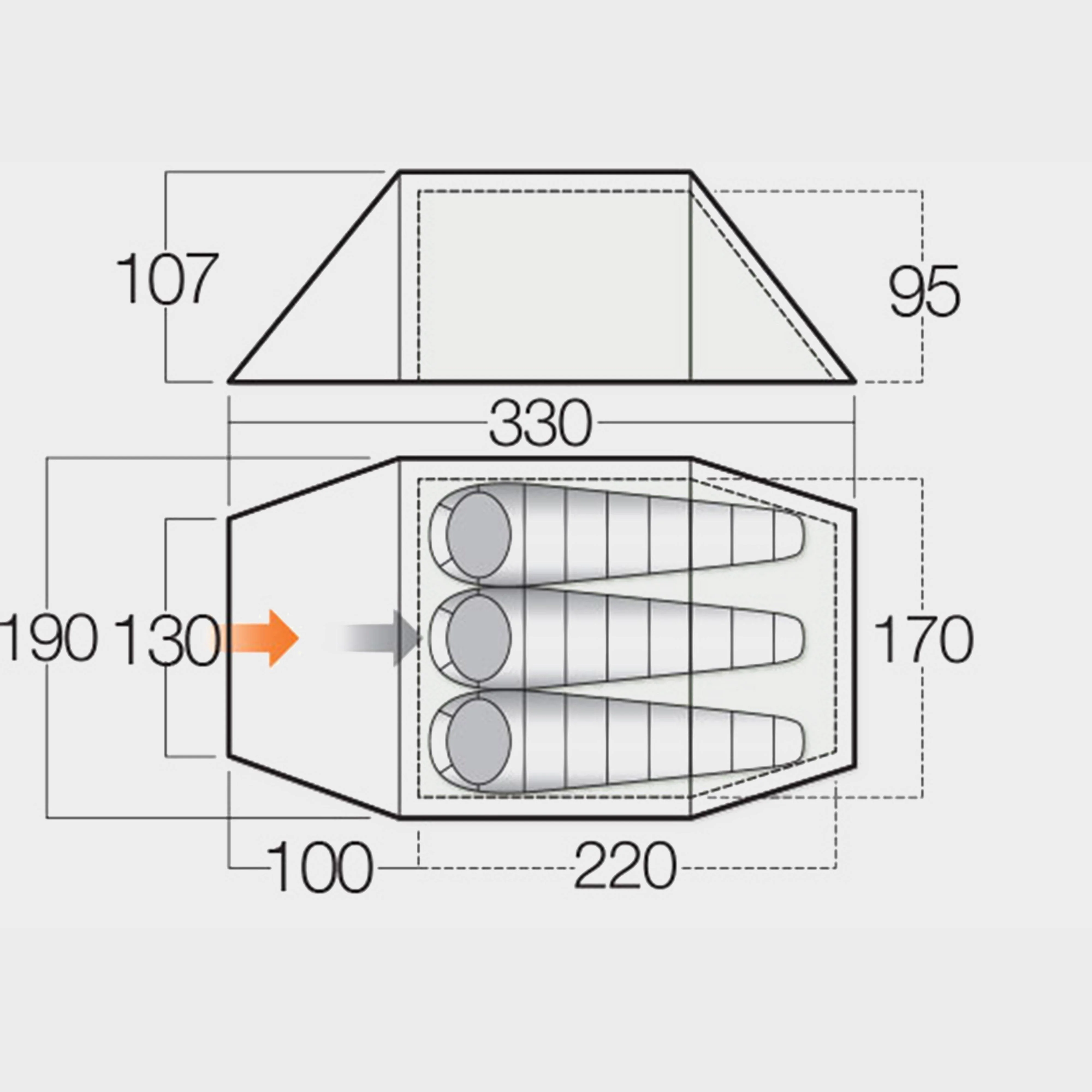 Refurbished Nova 300 3 Person Tent - Image 2