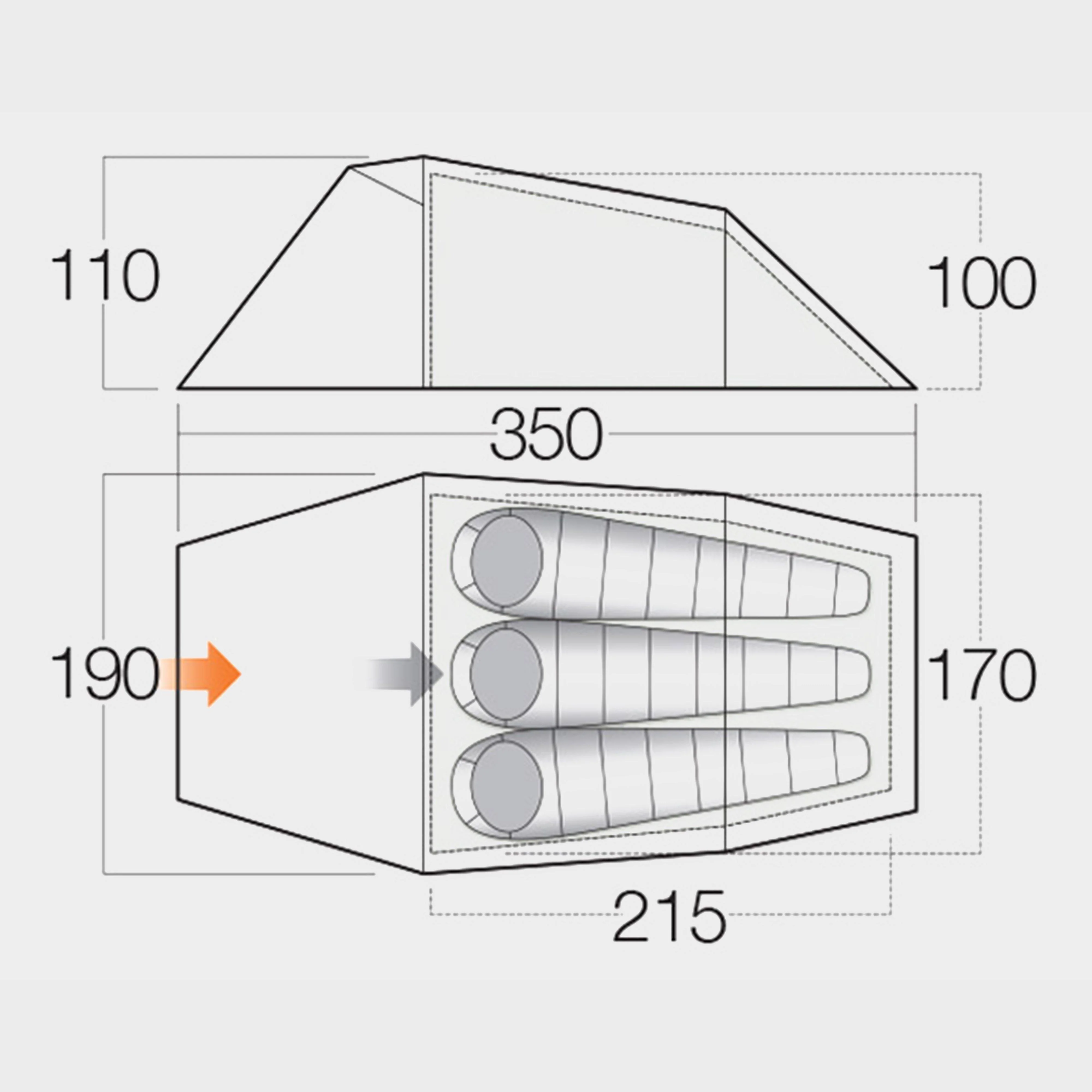 Tempest Pro 300 3 Person Tent - Image 2