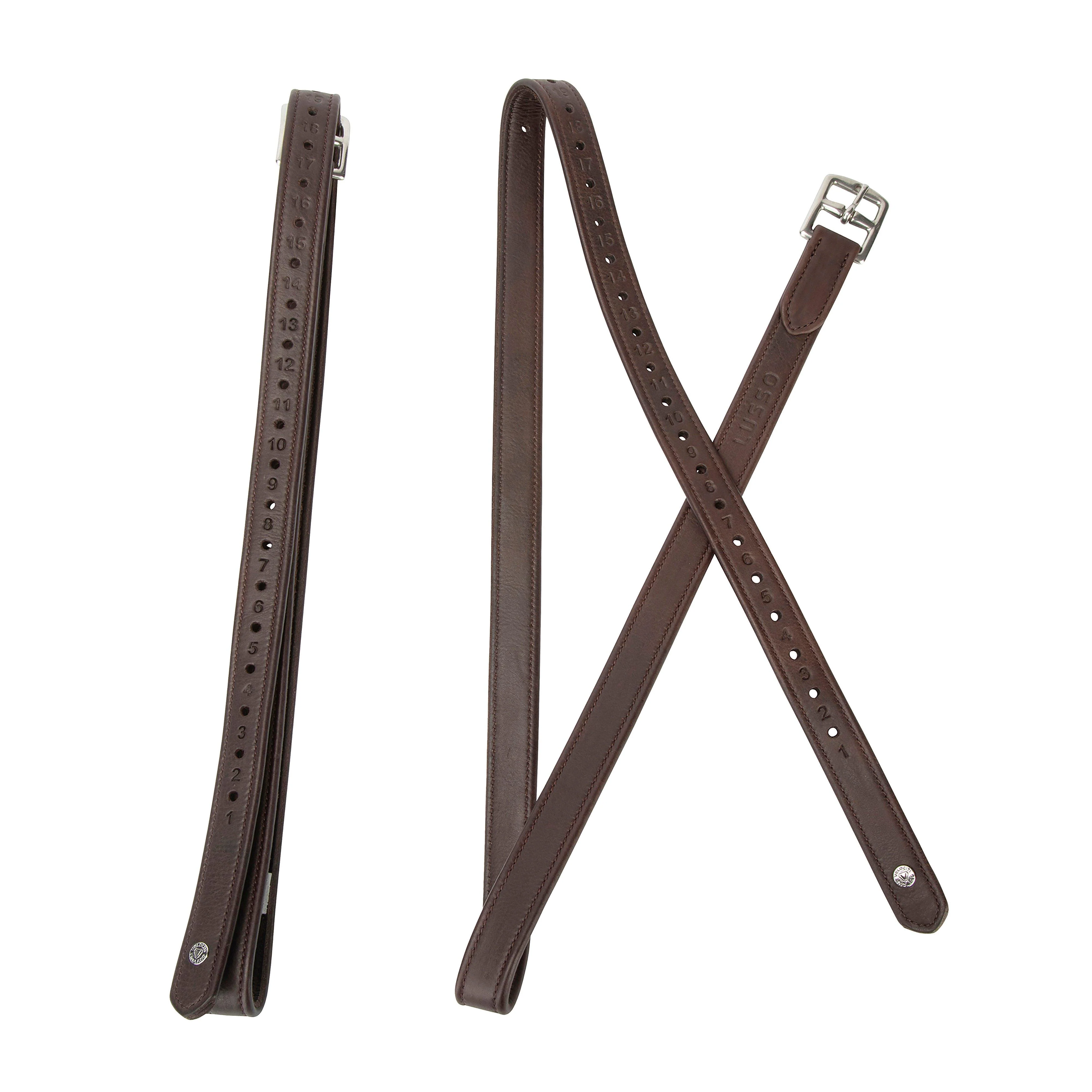 Lusso Wrapped Stirrup Leathers Havana - Image 5