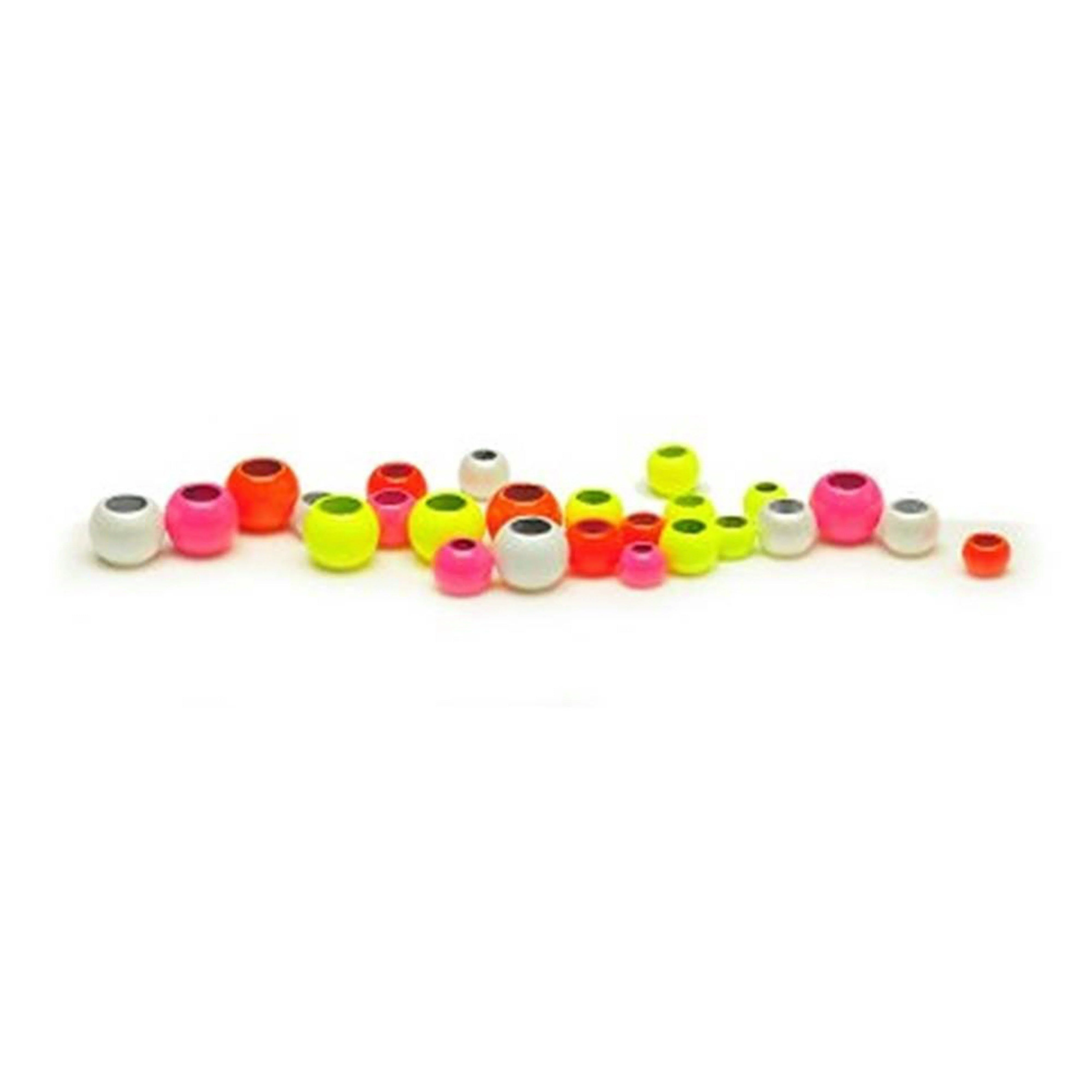 Hot Colour Brass Beads in Fluorescent Yellow (4mm) - Image 2