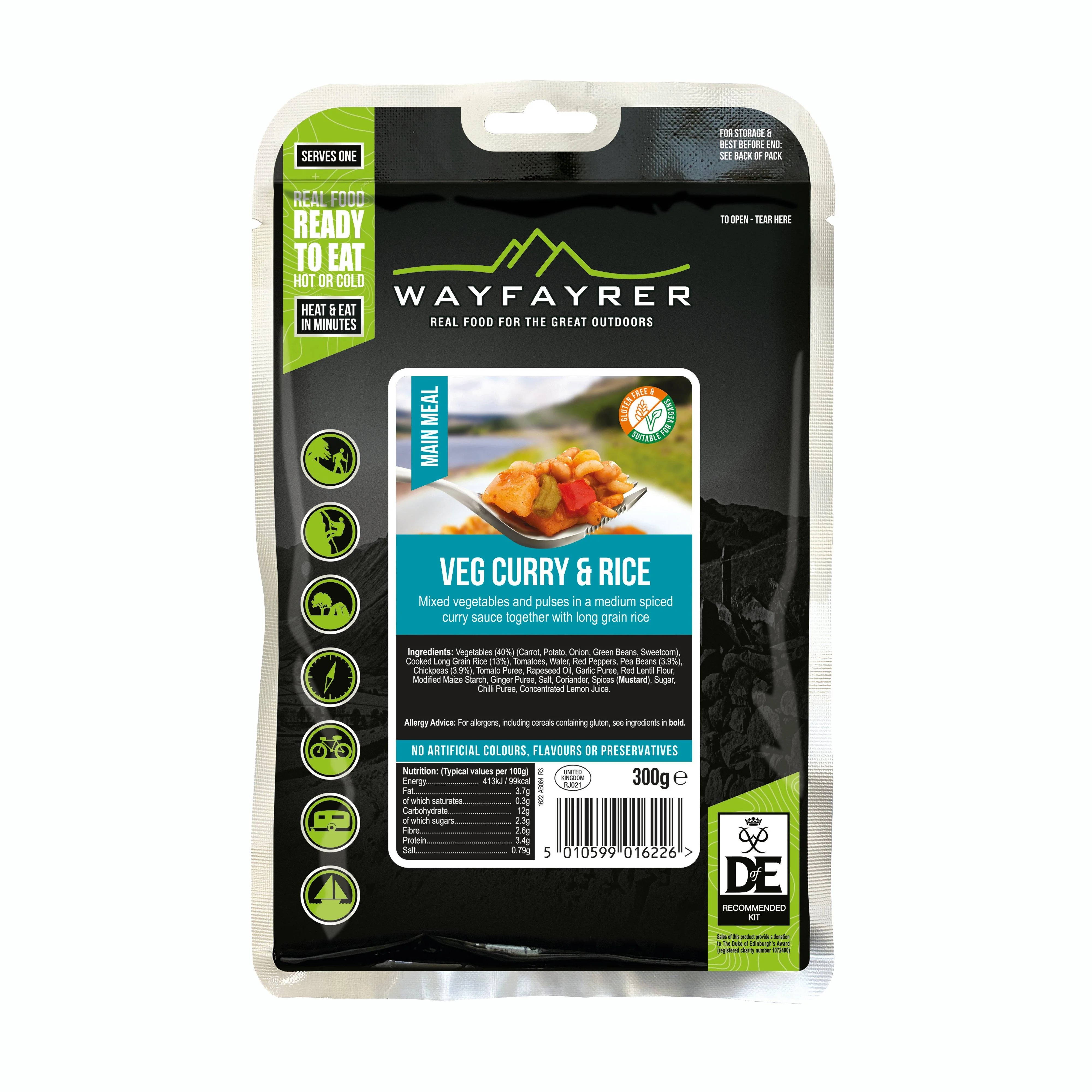 Vegetable Curry & Rice Ready-to-Eat Camping Food - Image 3