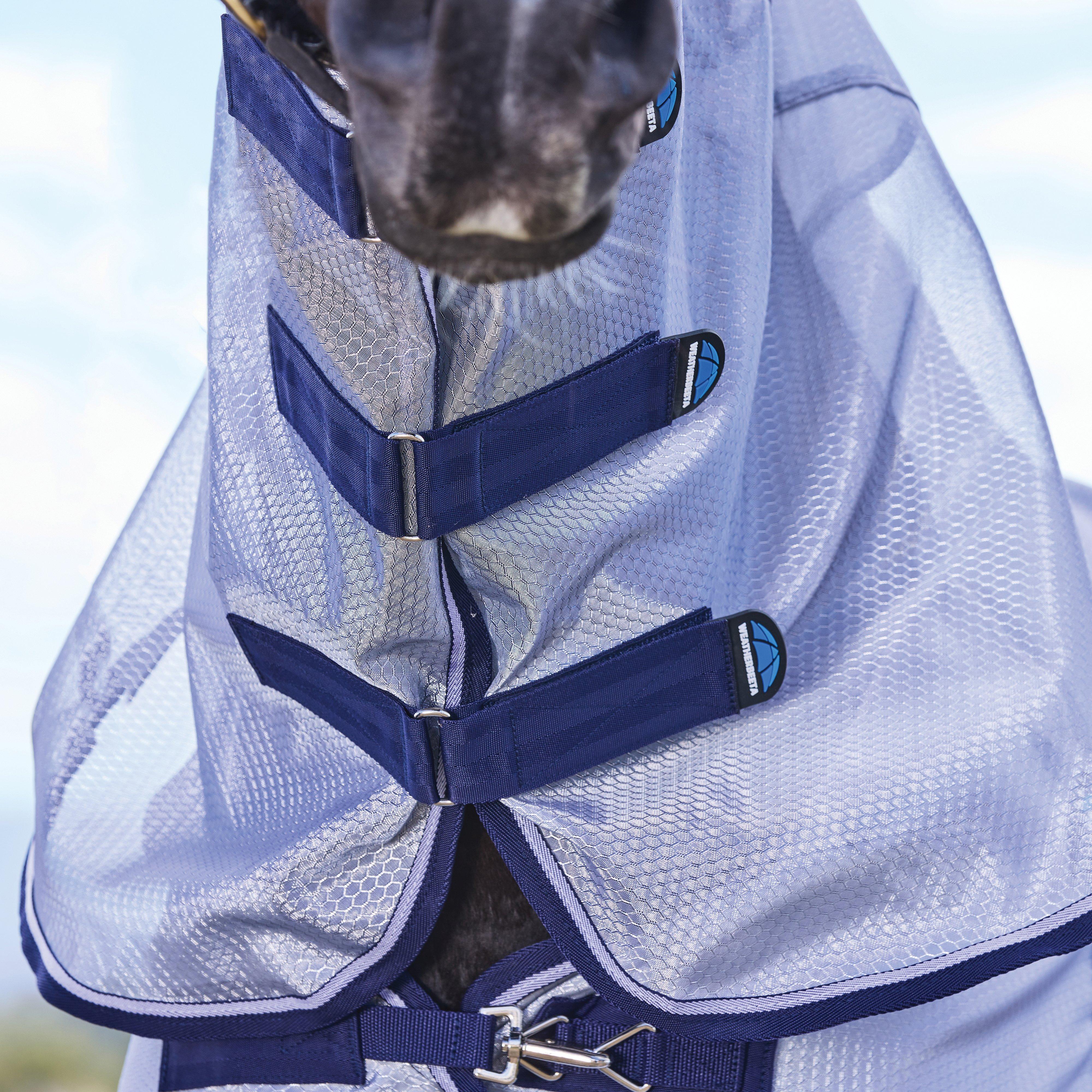 ComFiTec Hexi Shield Combo Neck Fly Sheet Silver/Navy/White - Image 4