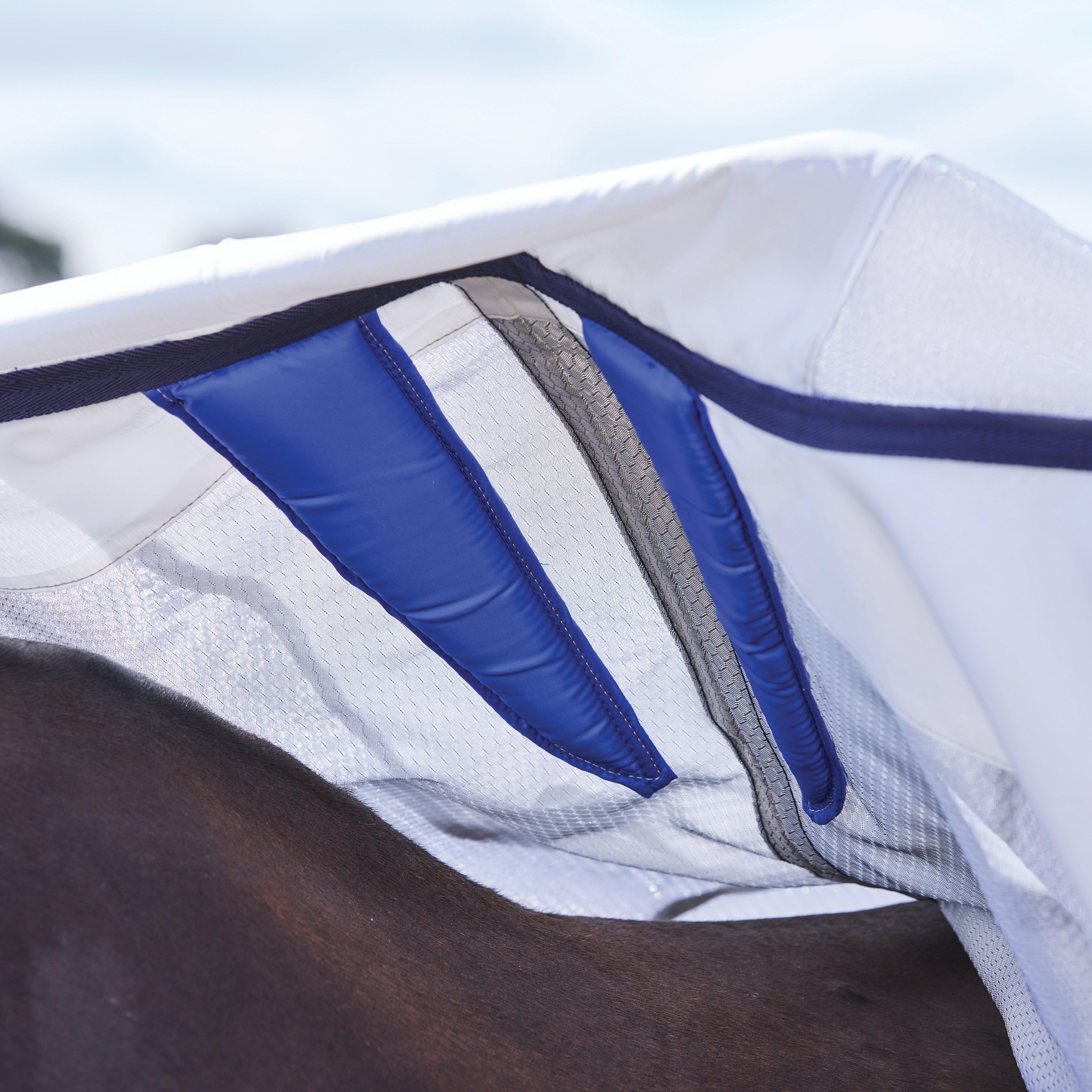 ComFiTec Hexi Shield Combo Neck Fly Sheet Silver/Navy/White - Image 5