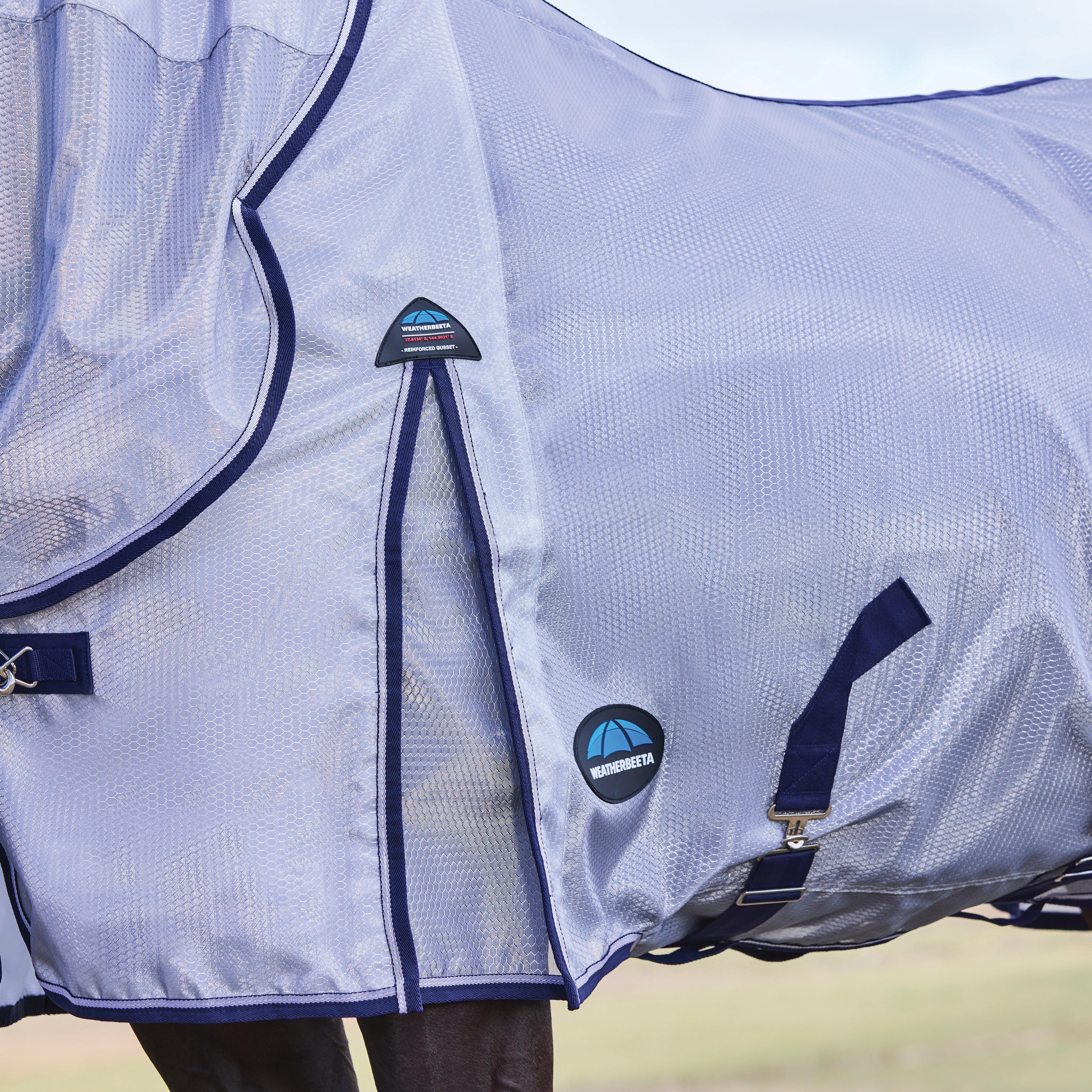 ComFiTec Hexi Shield Combo Neck Fly Sheet Silver/Navy/White - Image 7