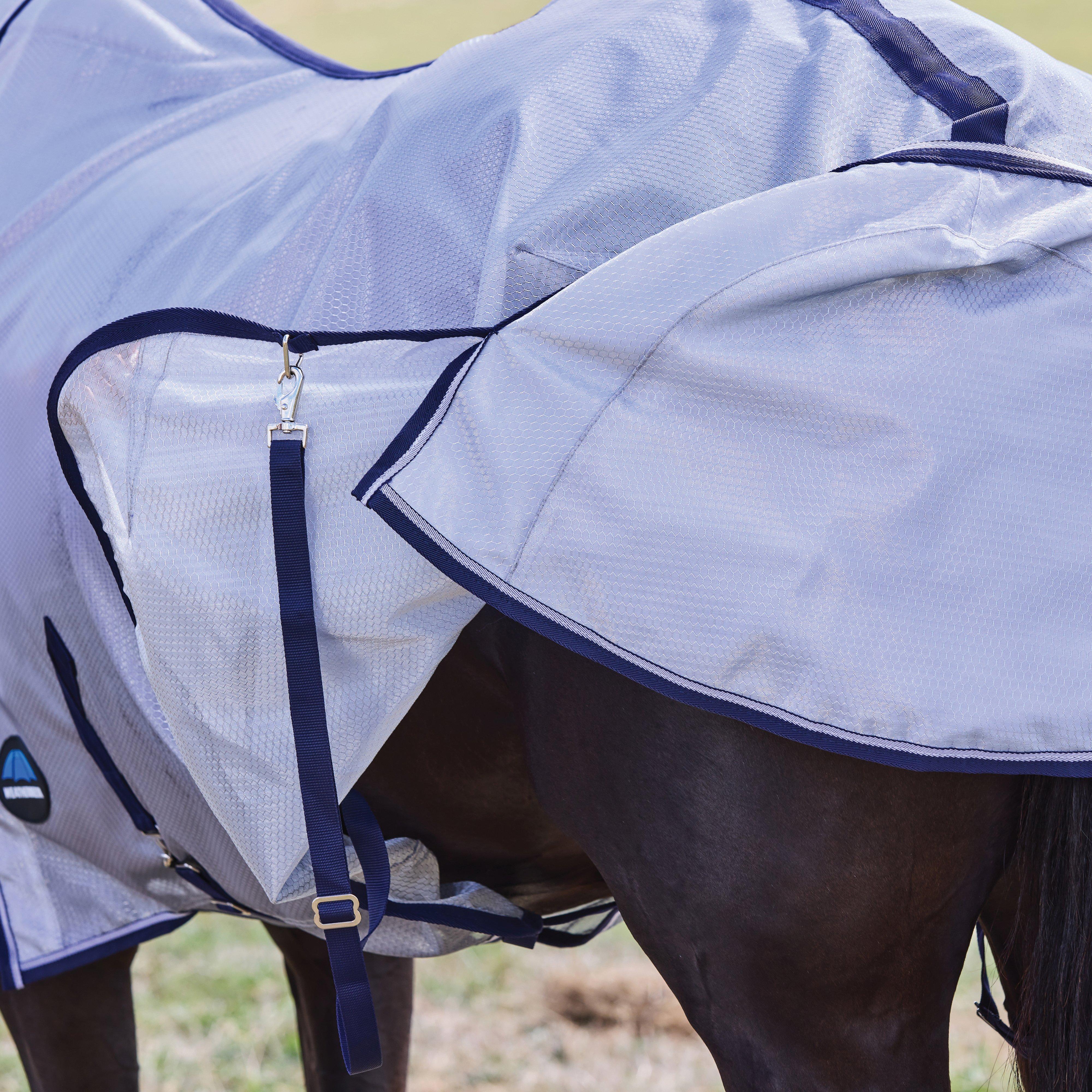 ComFiTec Hexi Shield Combo Neck Fly Sheet Silver/Navy/White - Image 8