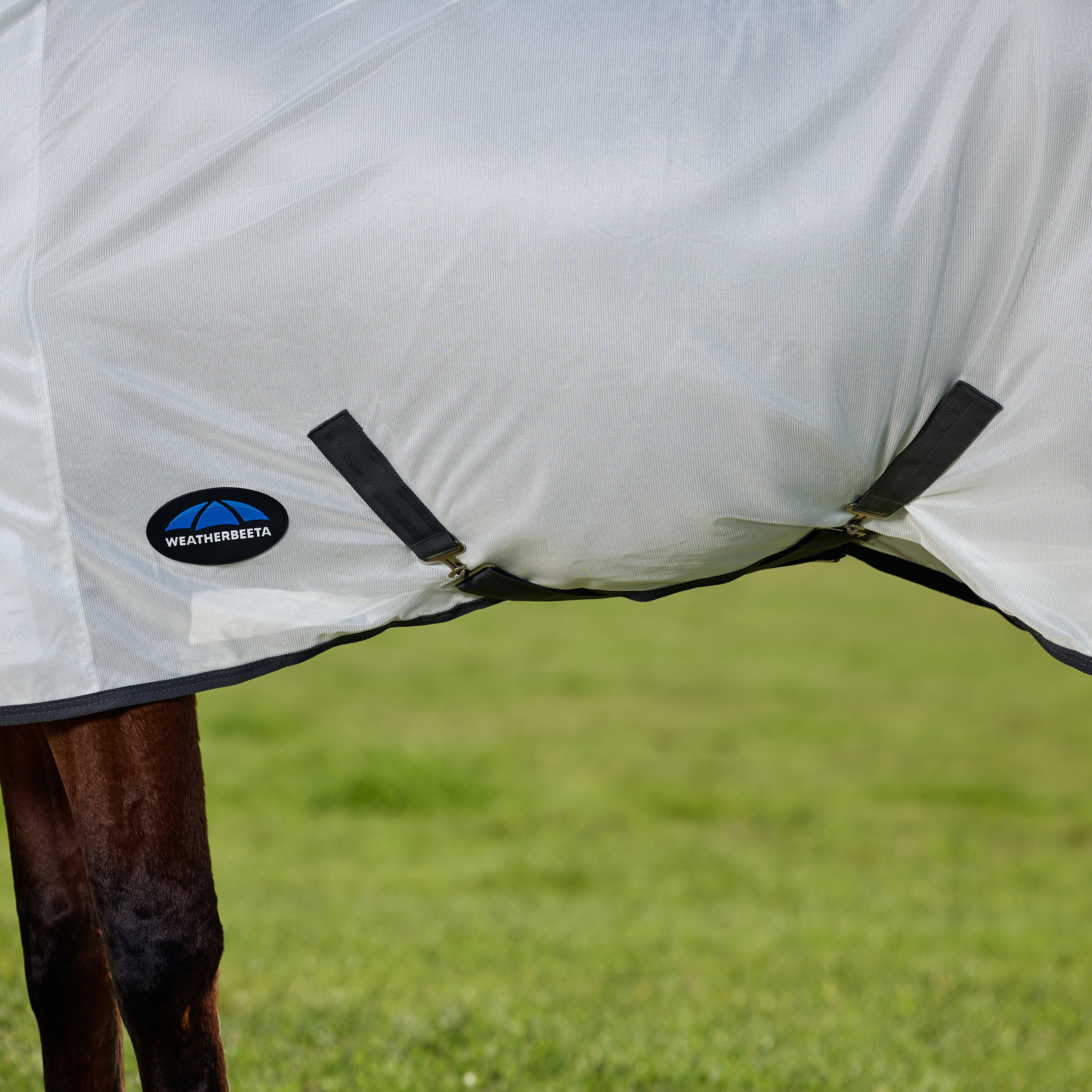 ComFiTec Tyro Combo Neck Fly Sheet  White/Charcoal - Image 4