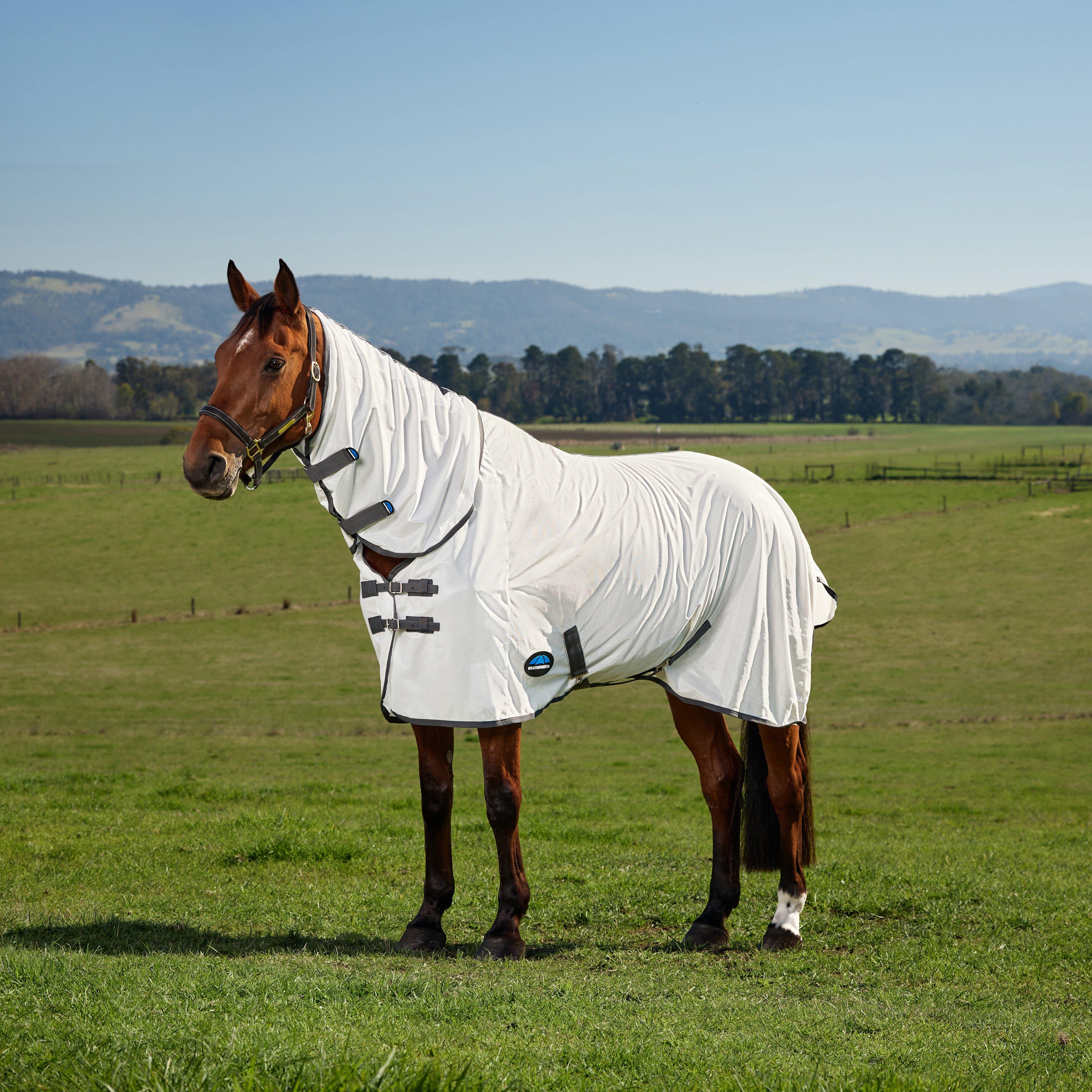 ComFiTec Tyro Combo Neck Fly Sheet  White/Charcoal - Image 8