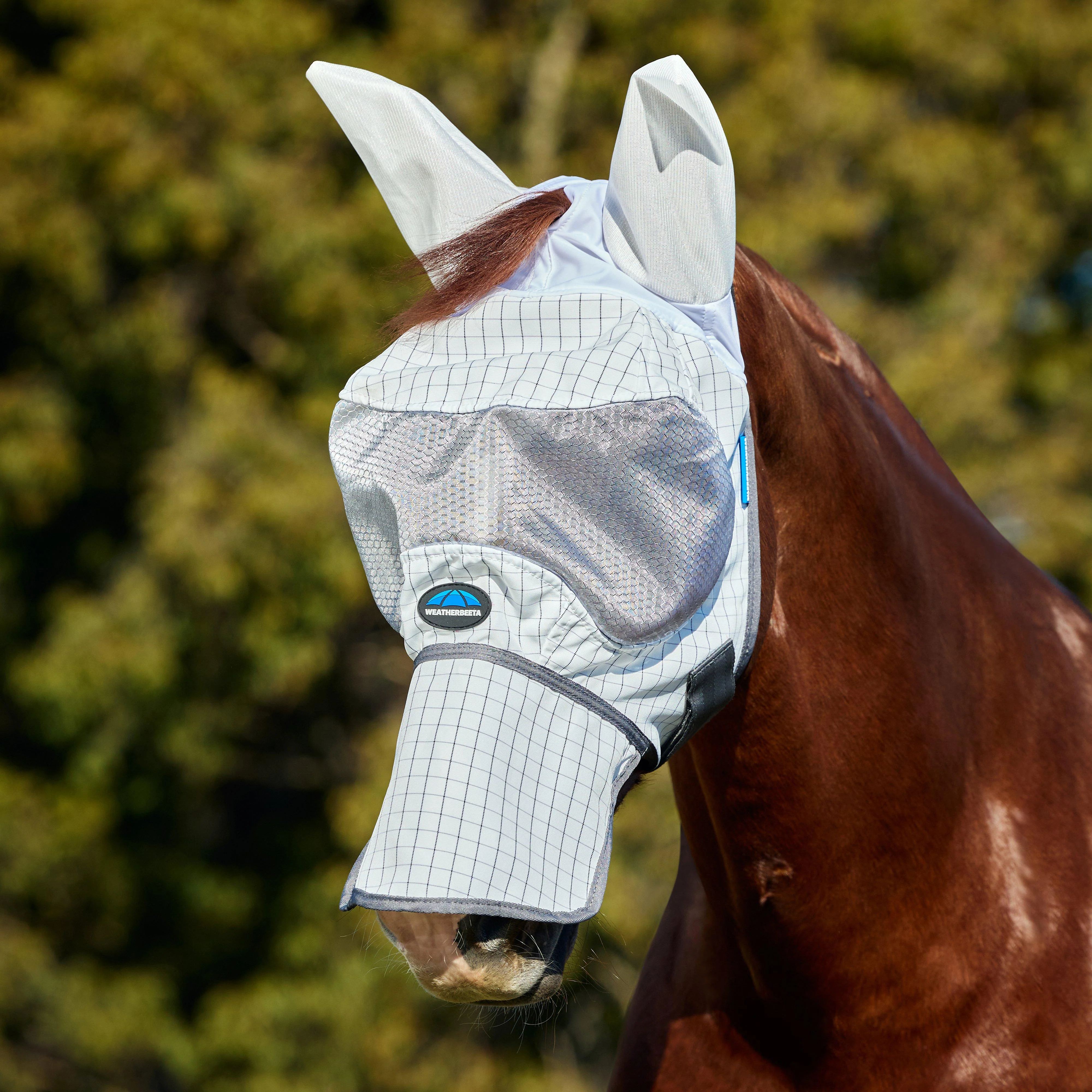 Hybrid Fly Mask White/Charcoal - Image 2