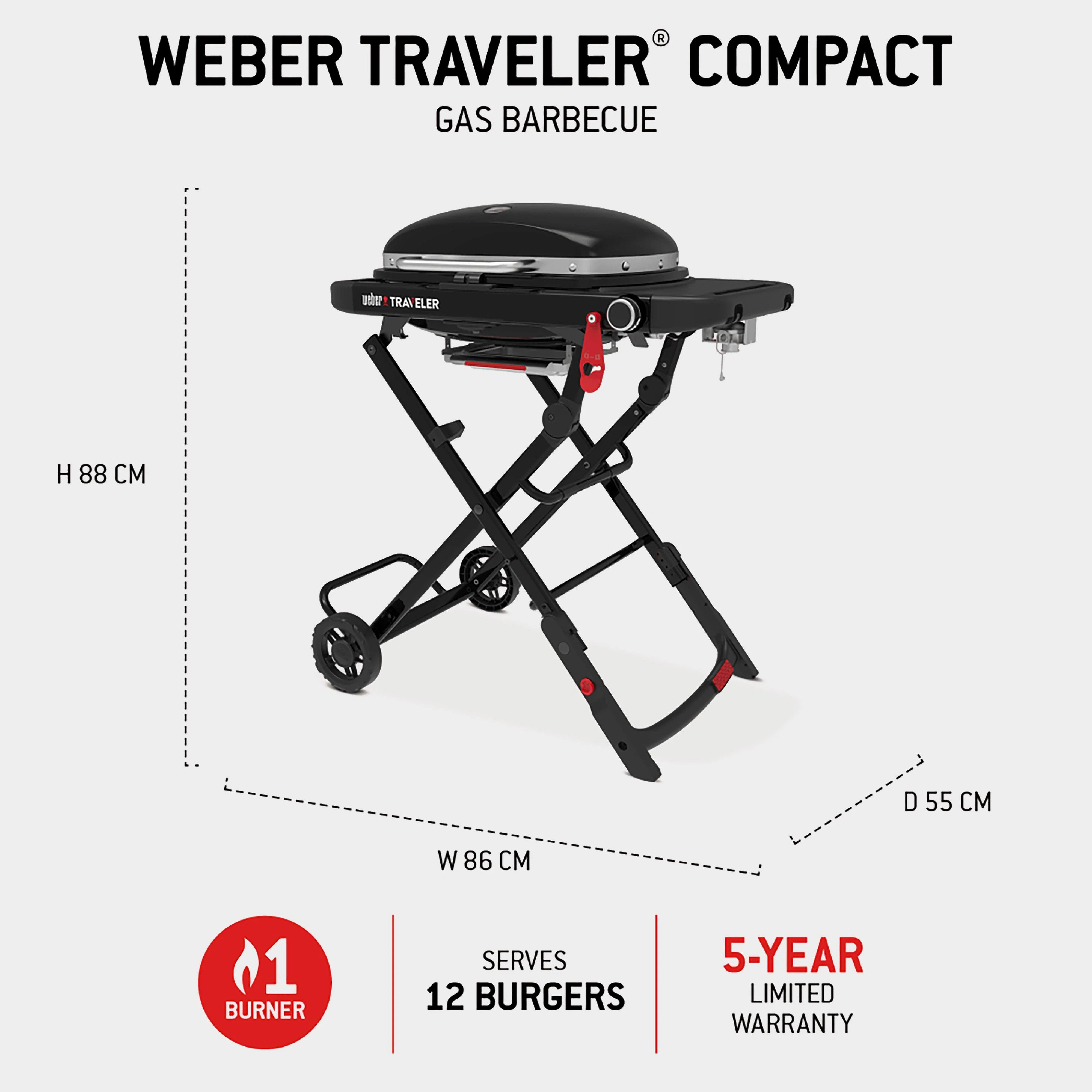 Traveler® Compact Portable Gas Barbecue - Image 6