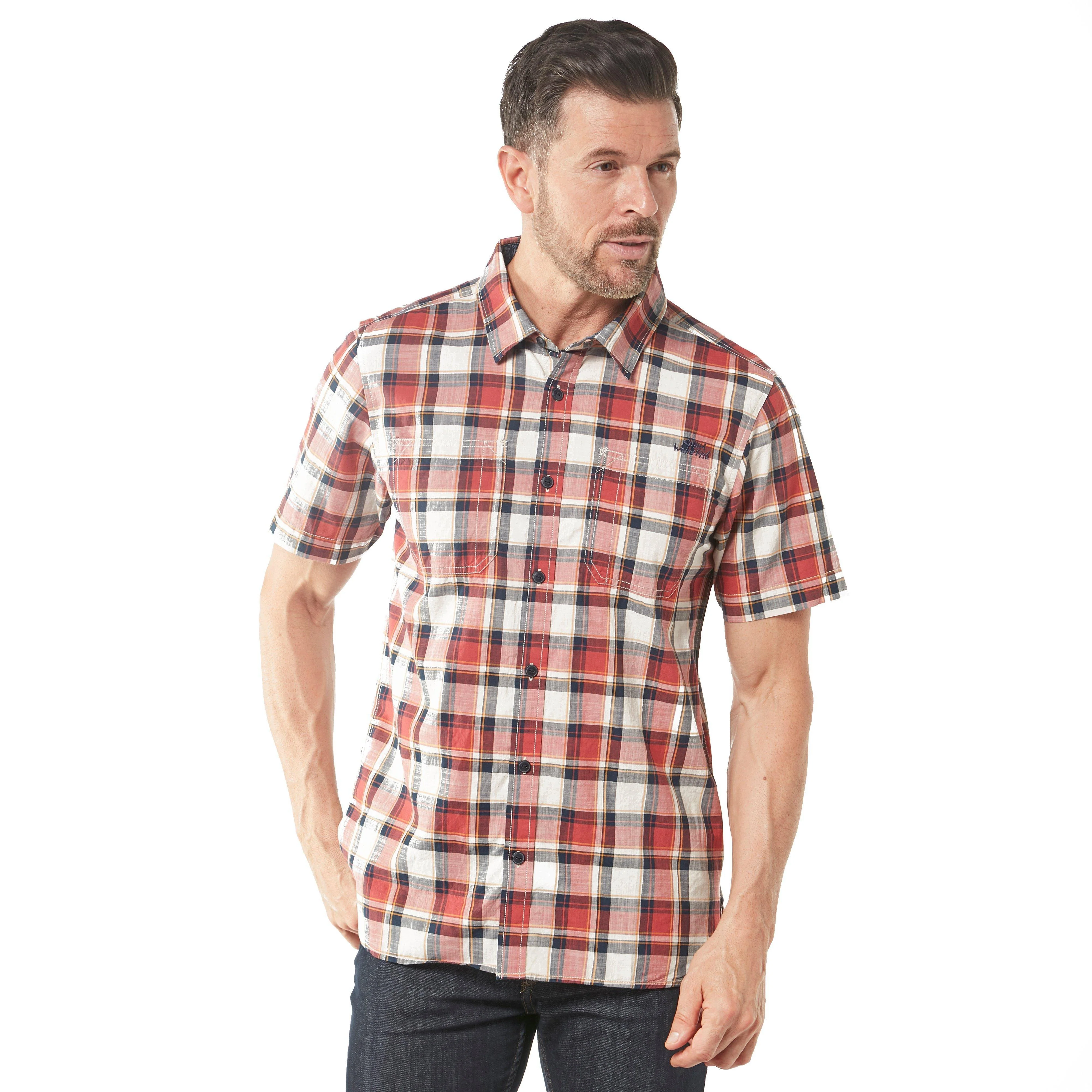Men’s Clane Slub Check Short Sleeve Shirt - Image 5