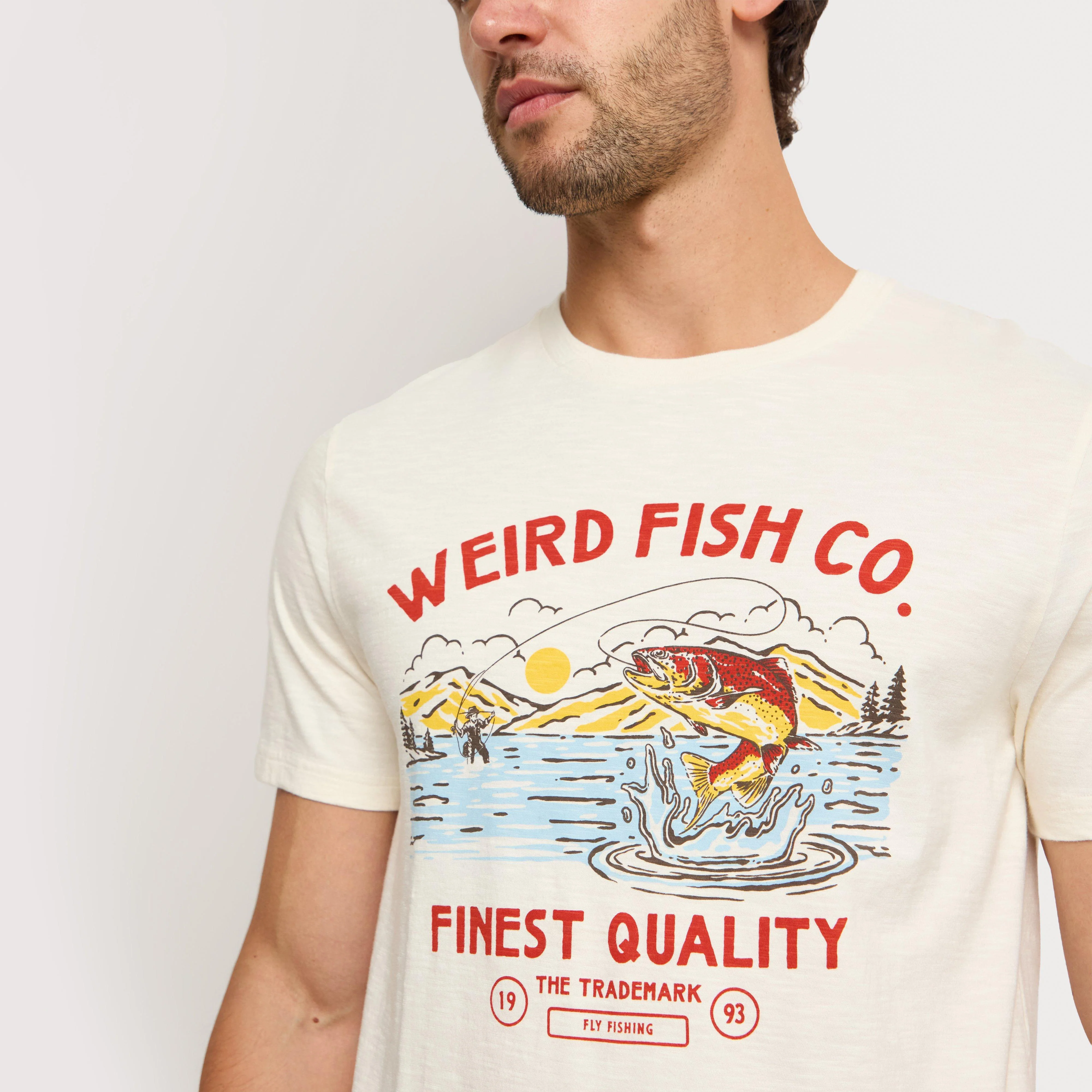 Men's Fish Out Of Water Front Print Graphic T-Shirt - Image 3