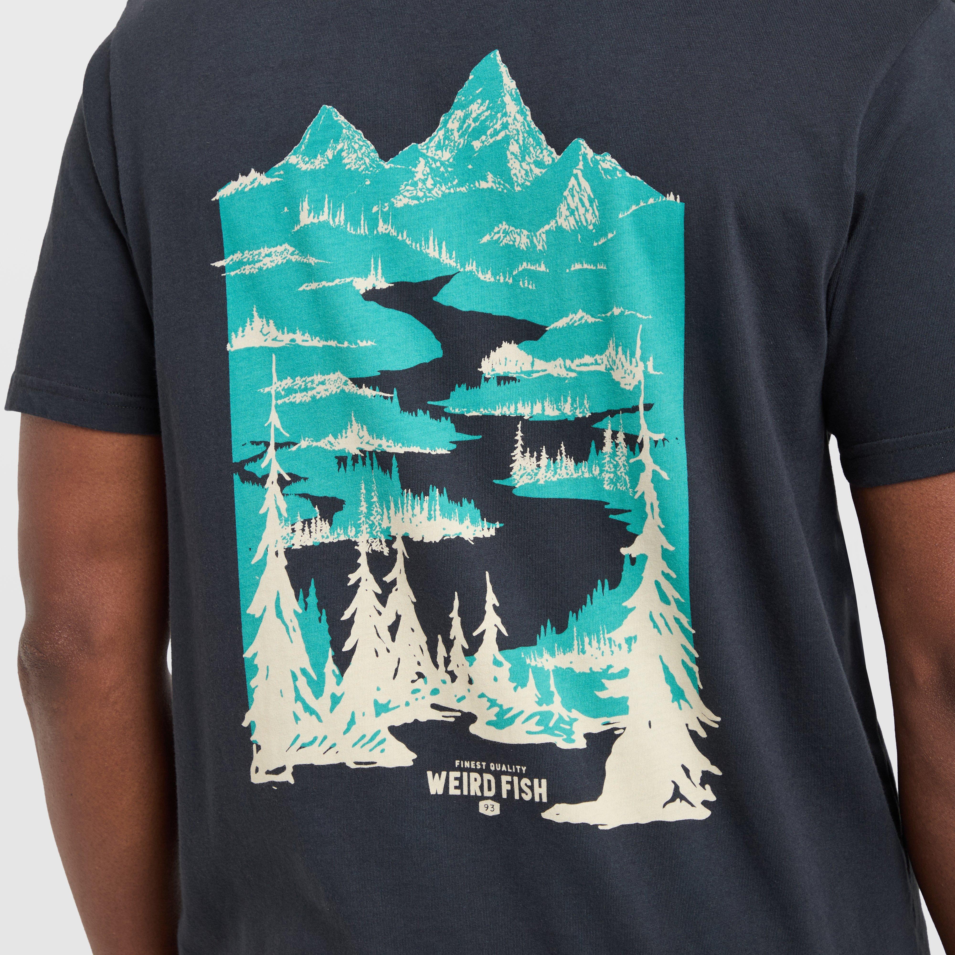 Men's Mountain Valley Back Print Graphic T-shirt - Image 5