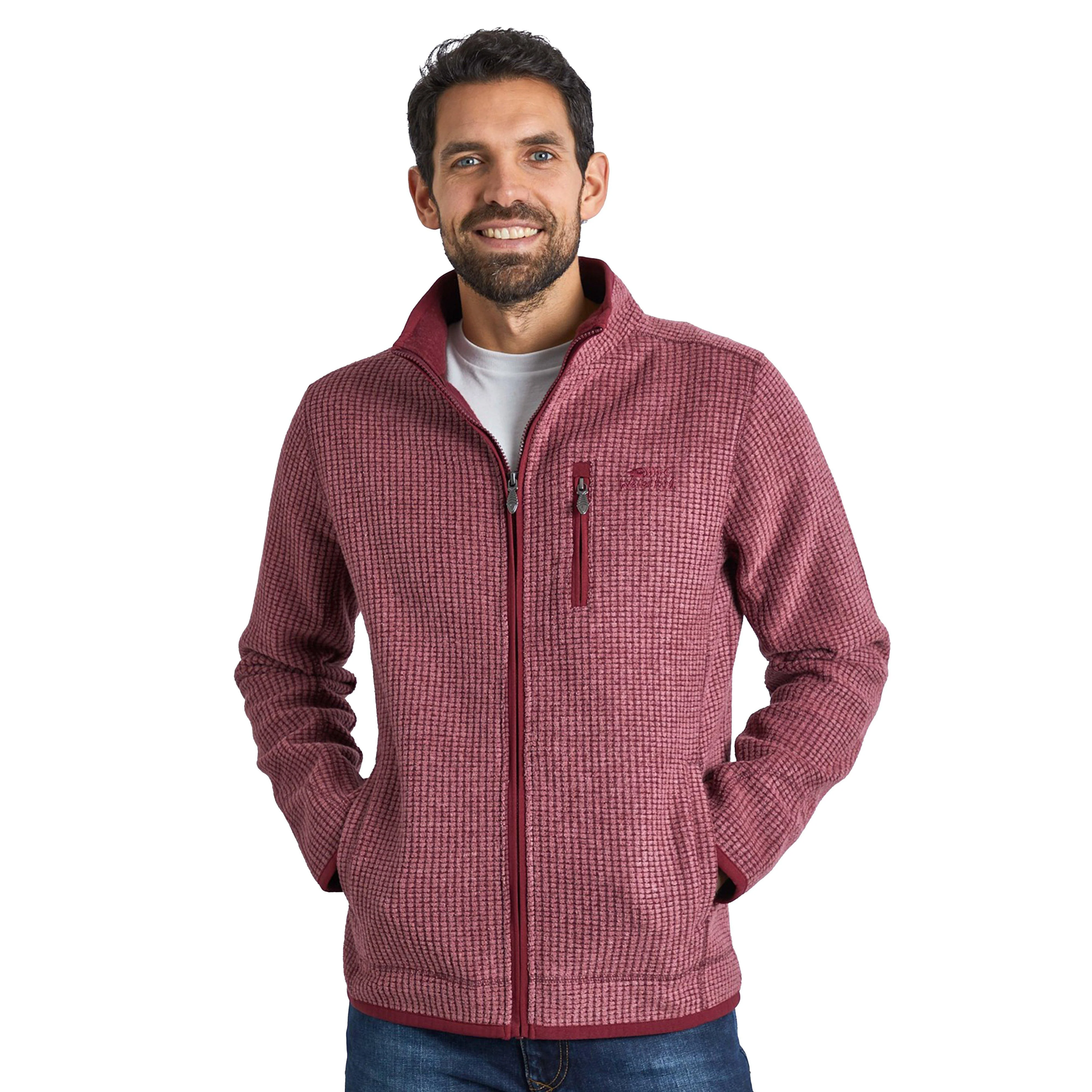 Men’s Rossten Recycled Full Zip Grid Fleece - Image 2