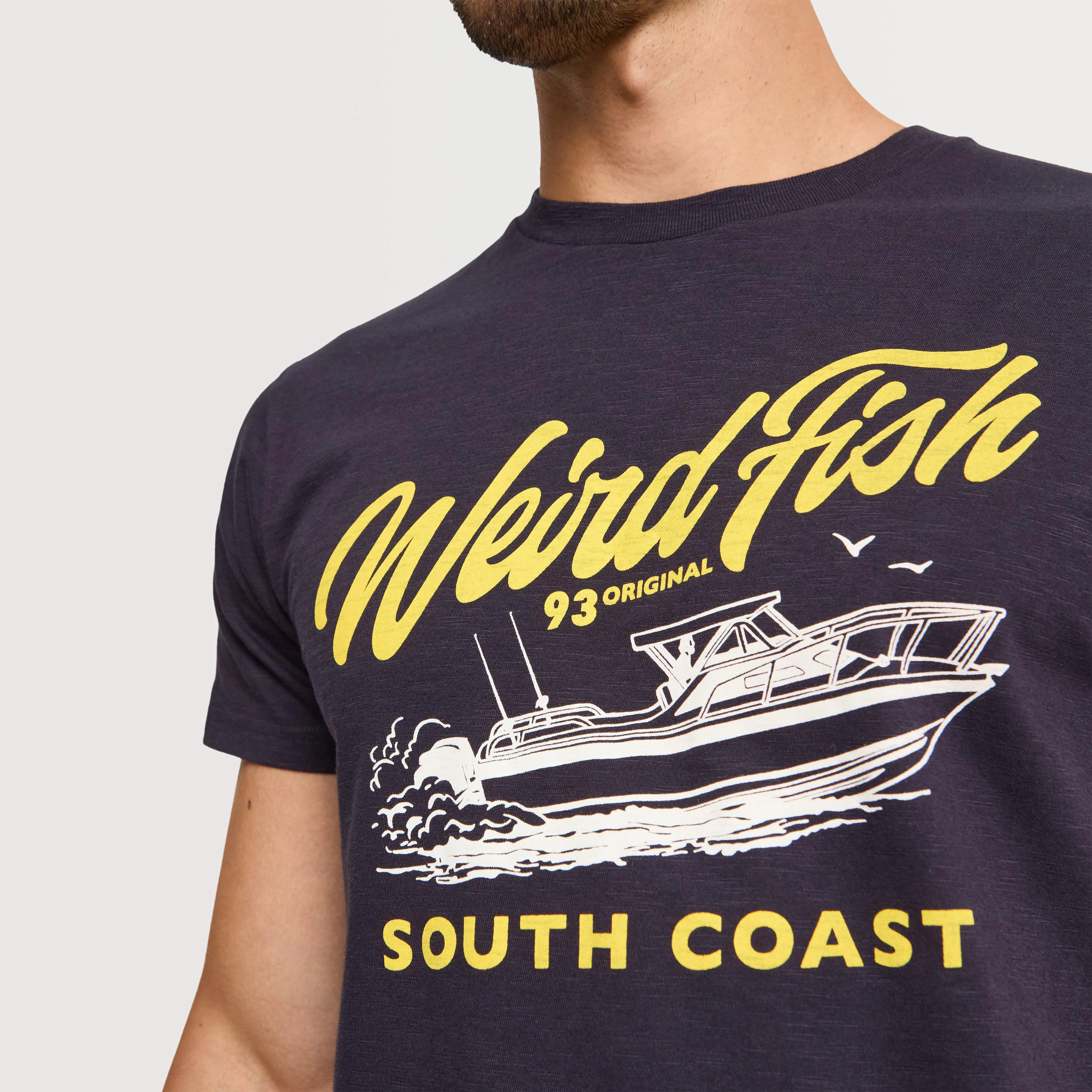 Men's South Coast Front Print Graphic T-Shirt - Image 3