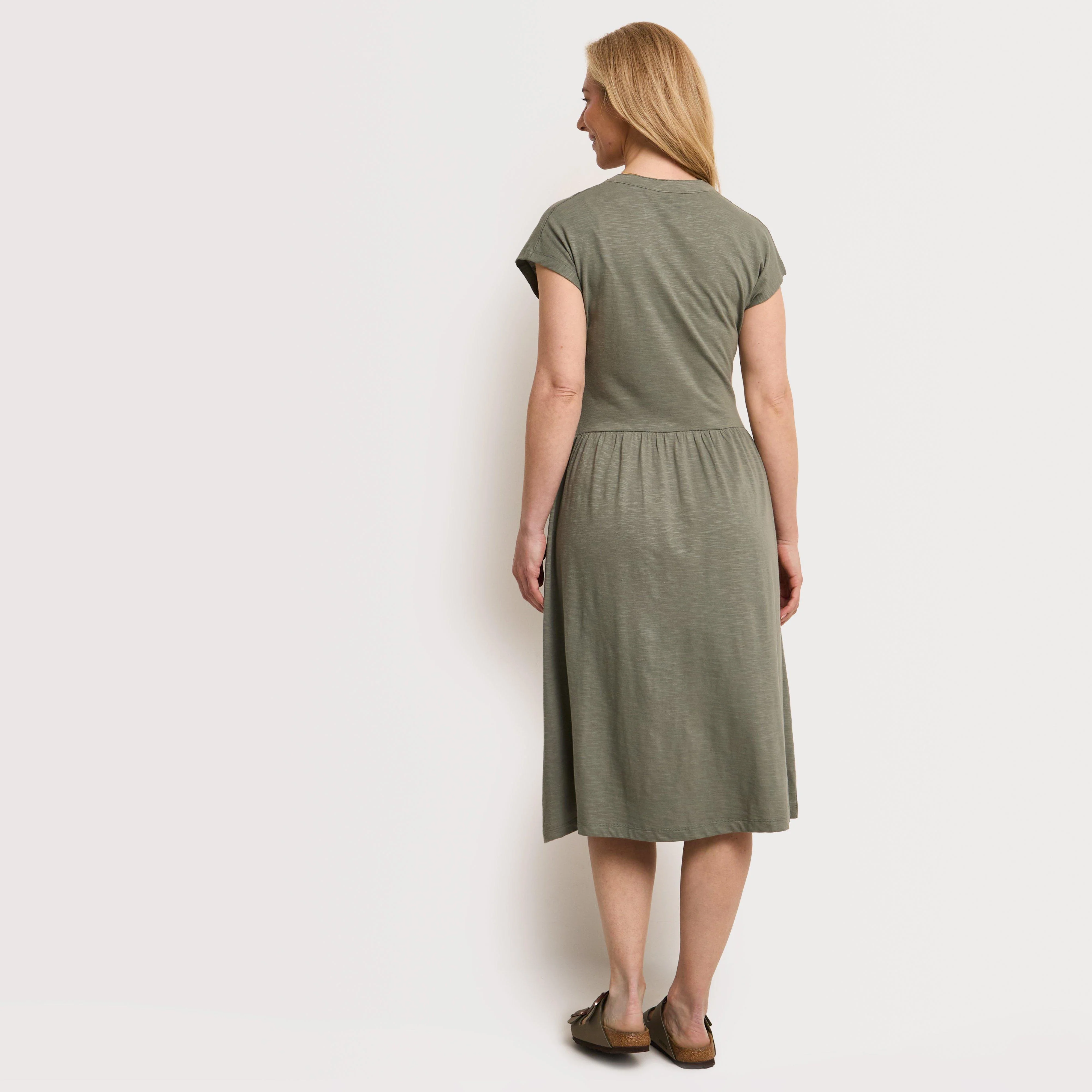 Women's Lilly Plain Jersey Notch Neck Dress - Image 4