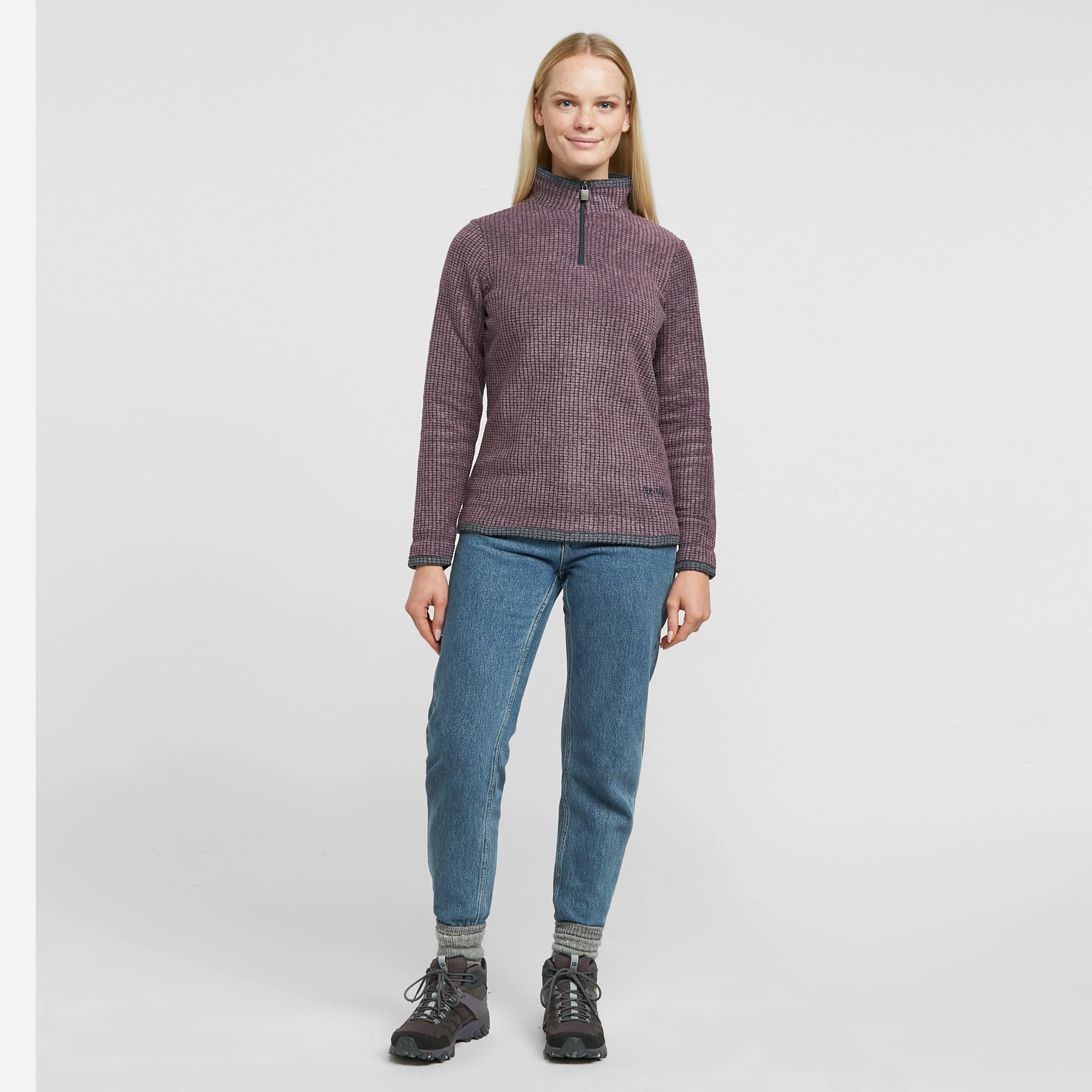 Women's Lynda Grid Half Zip Grid Fleece - Image 3