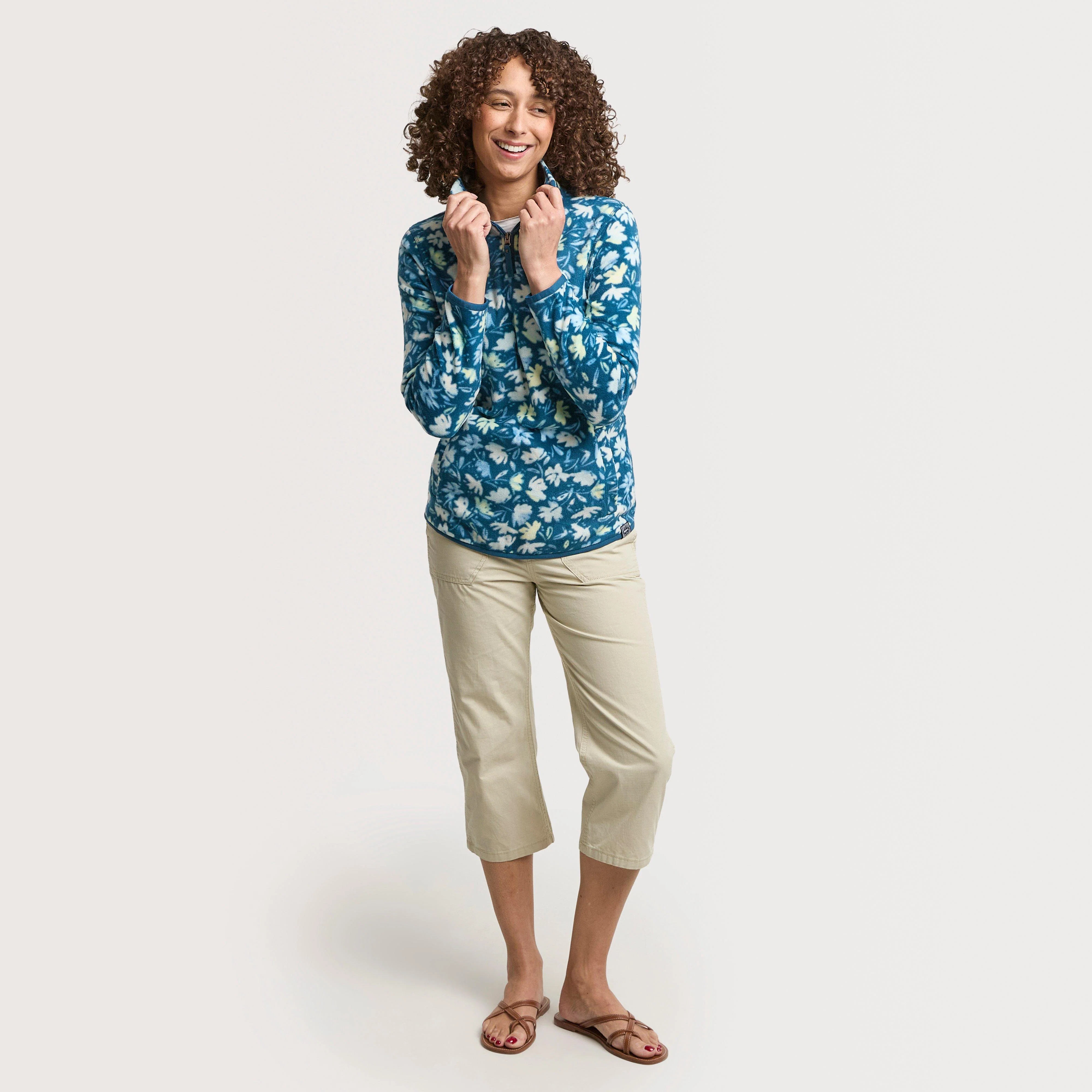 Women's Reena 1/4 Zip Printed Microfleece - Image 2