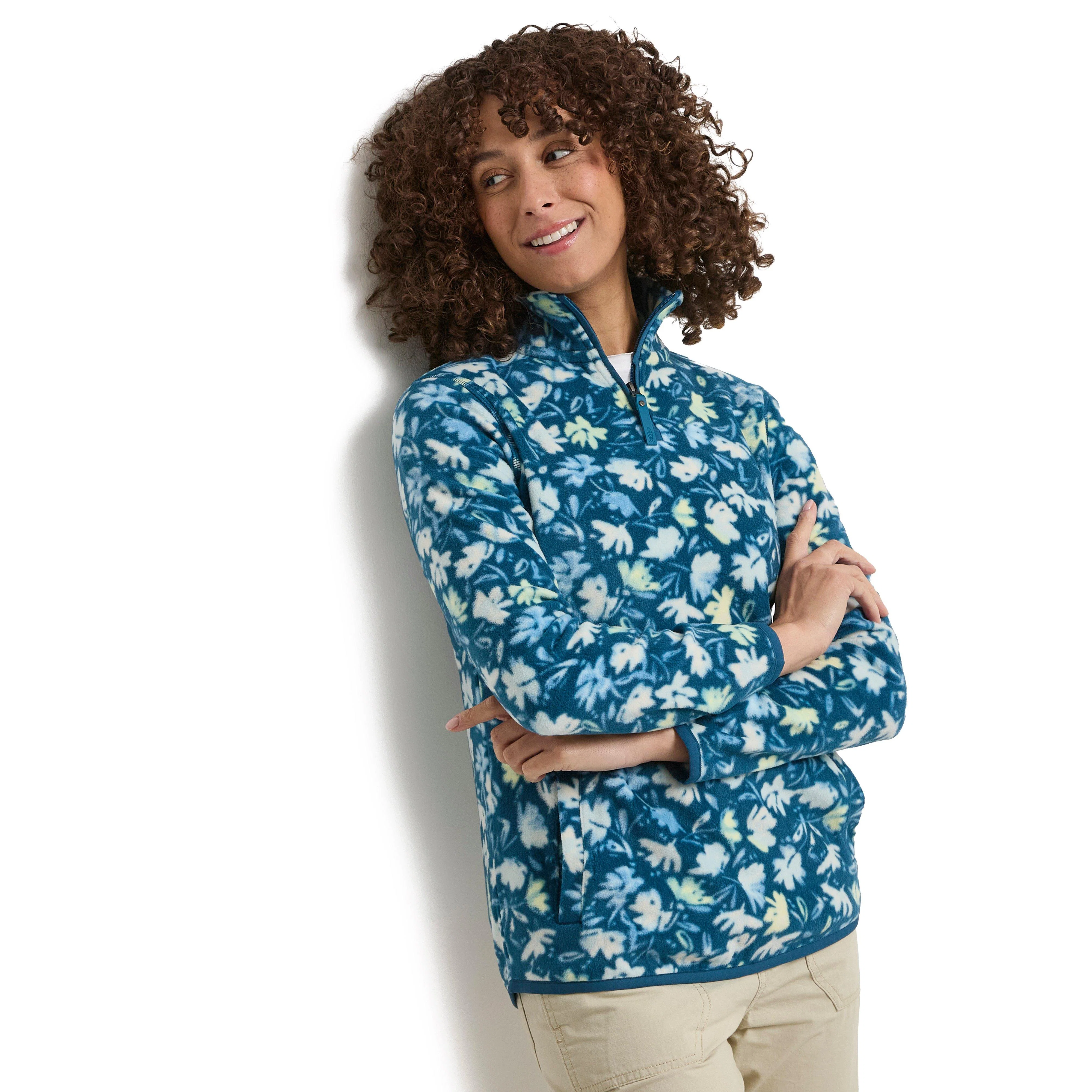 Women's Reena 1/4 Zip Printed Microfleece - Image 5