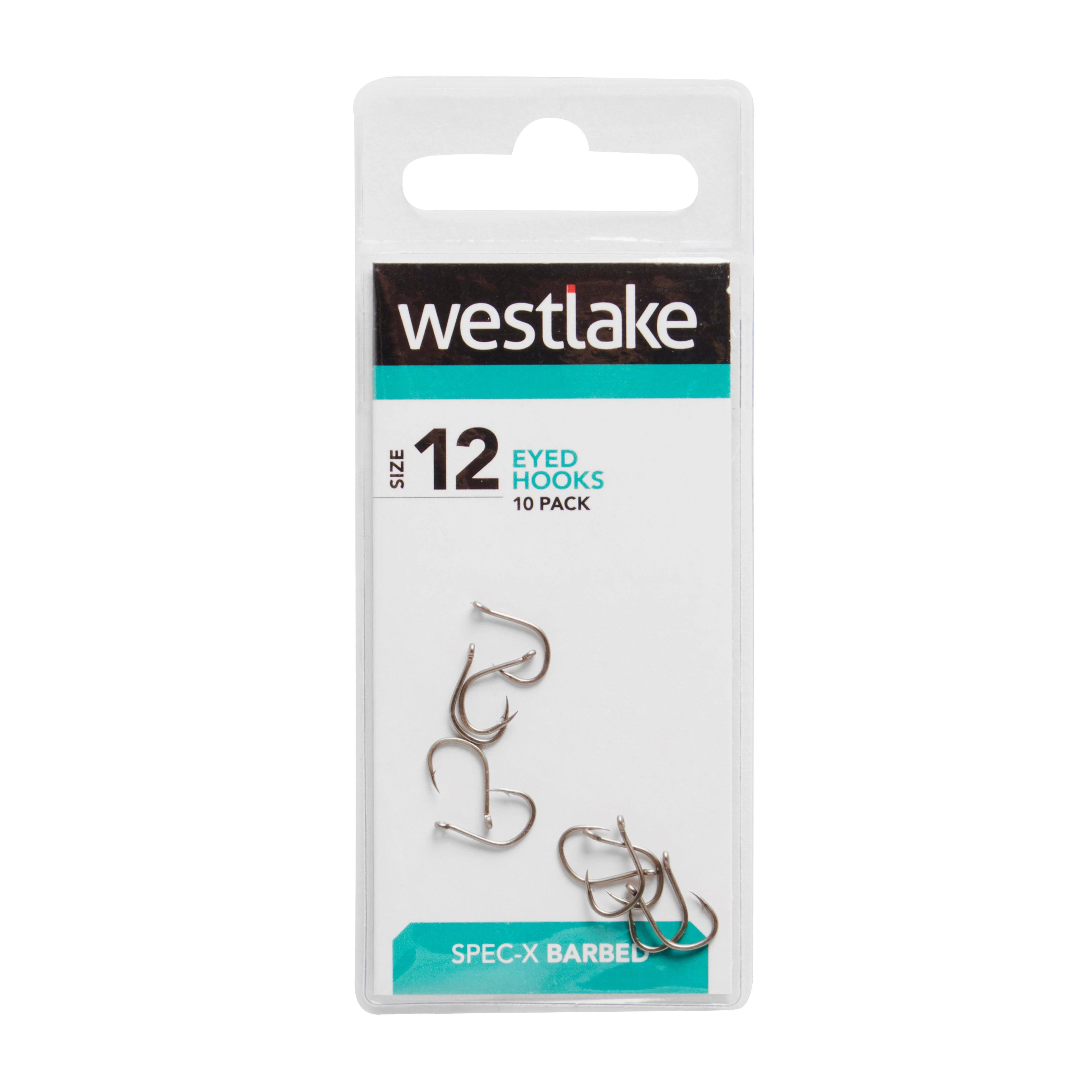 Barbed Eyed Hooks (Pack of 10) (Size 12) - Image 2