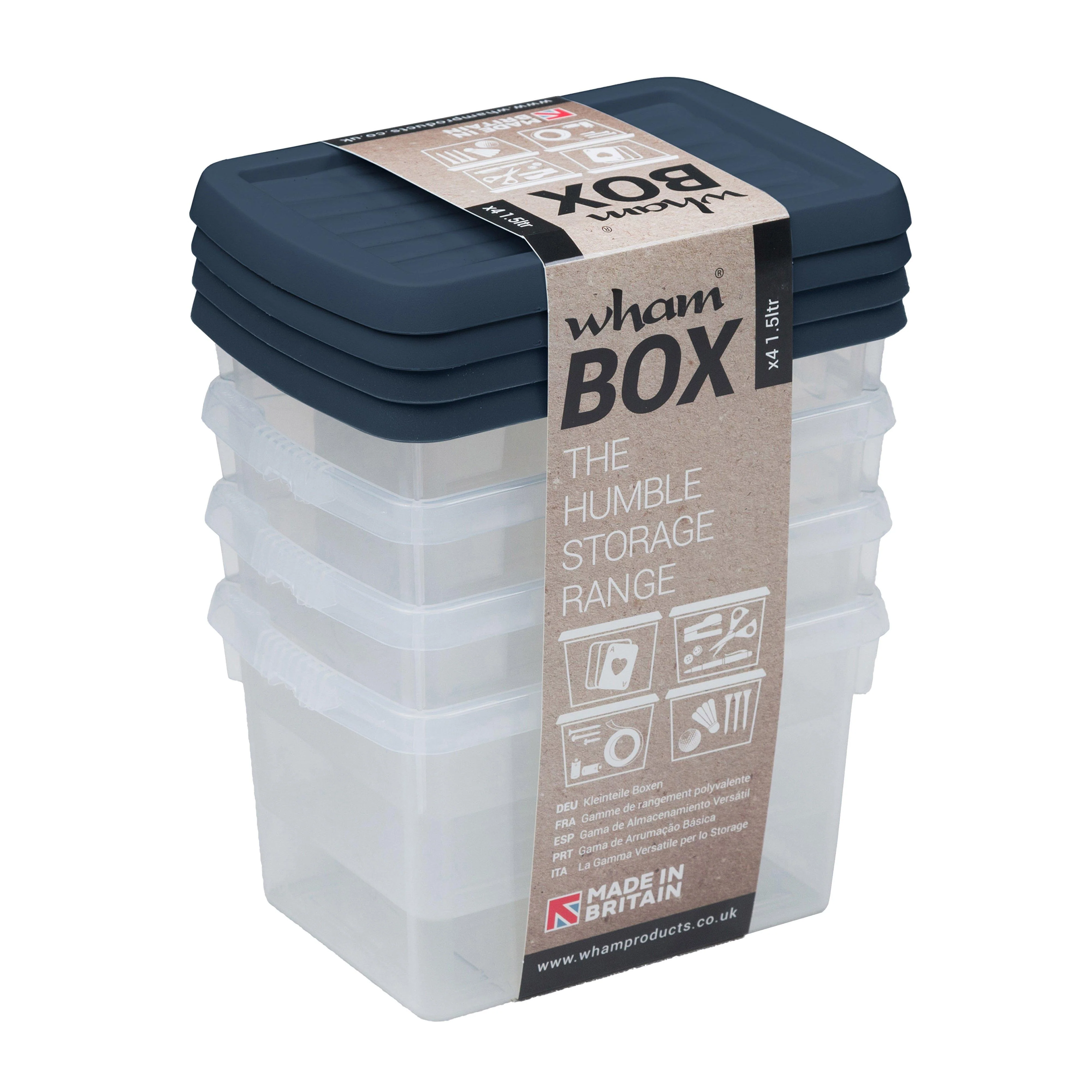 4 Pack 1.5L Storage Boxes - Image 2