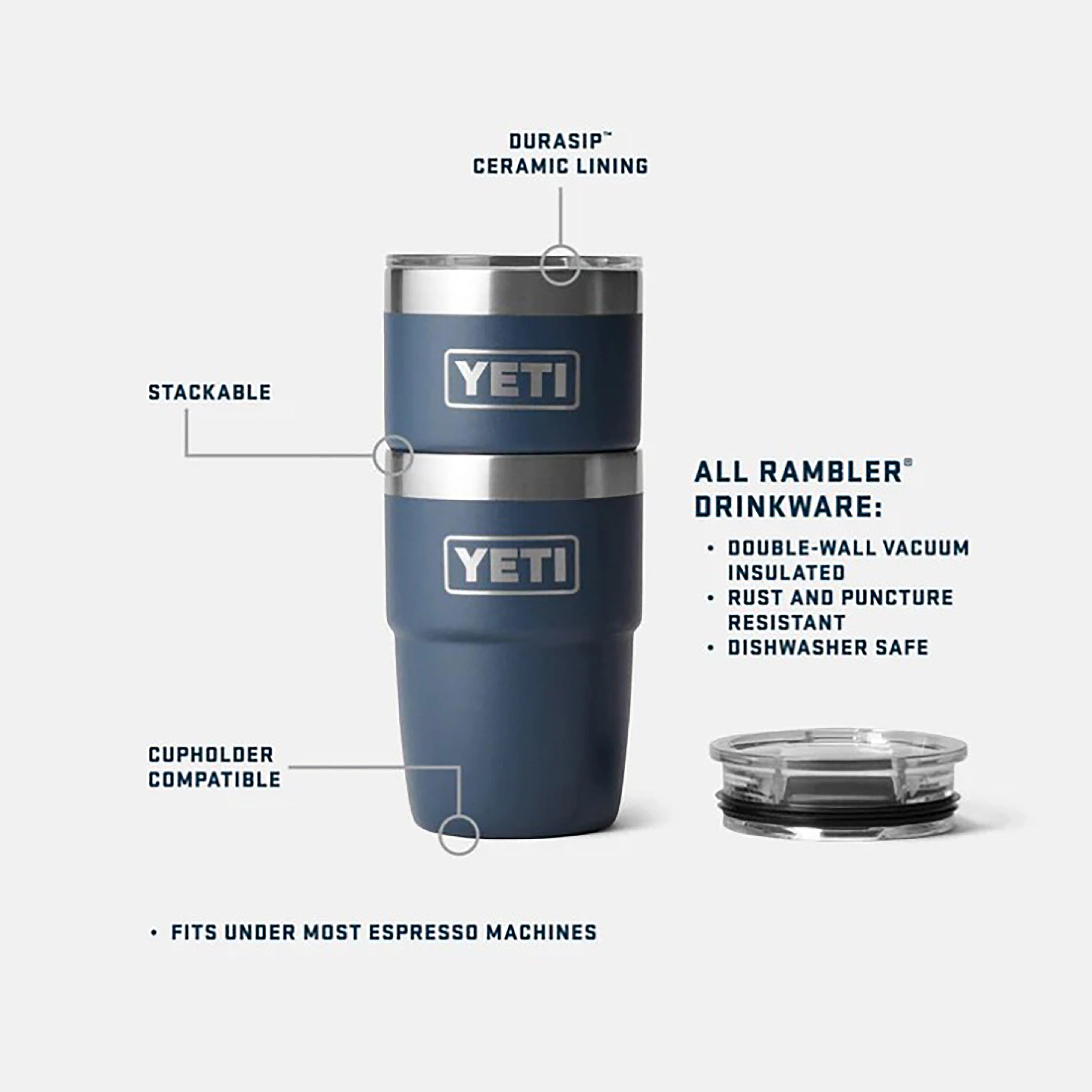 Rambler® 8oz (236ml) Stackable Cup with DuraSip™ Ceramic Lining - Image 6